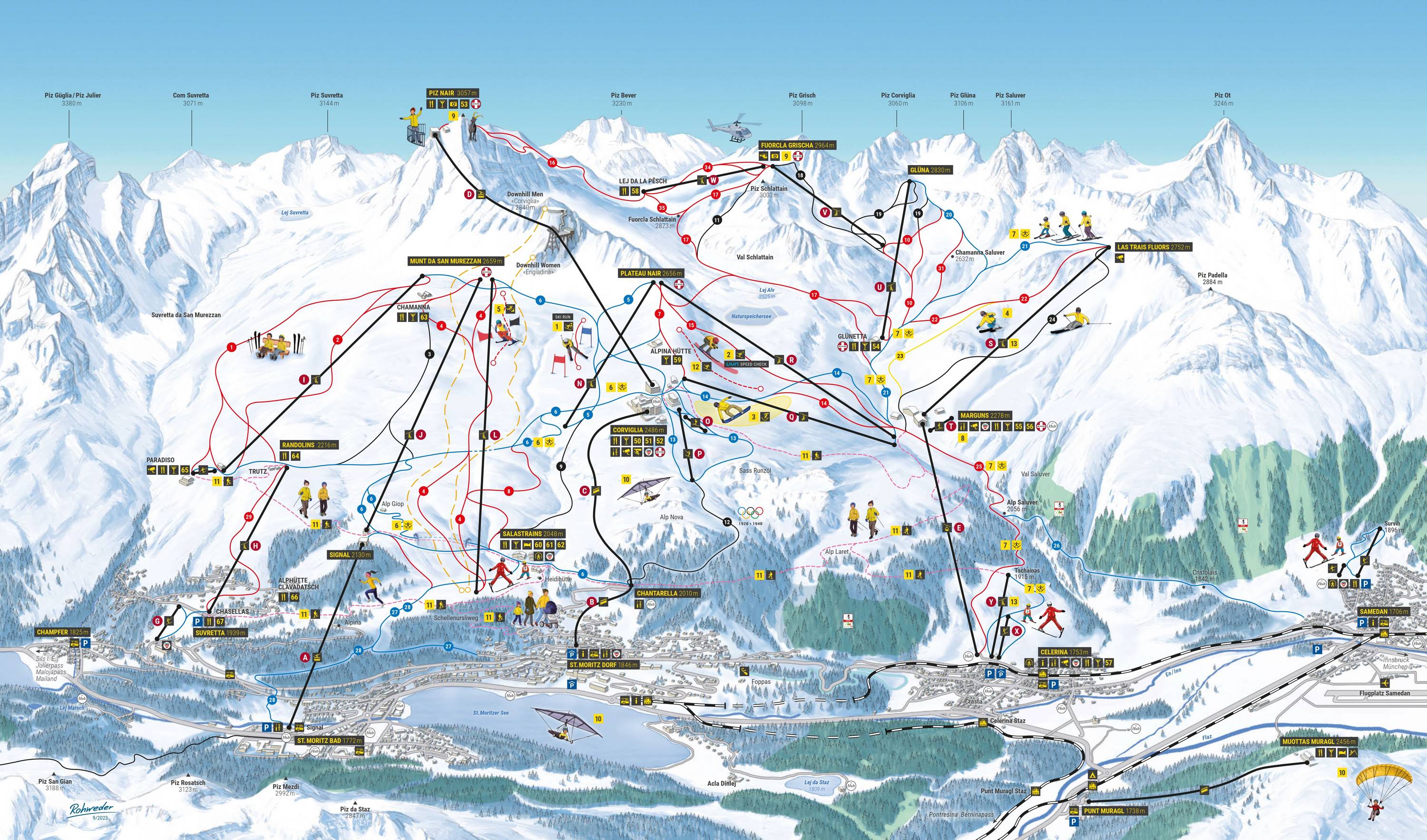 Piste map St. Moritz