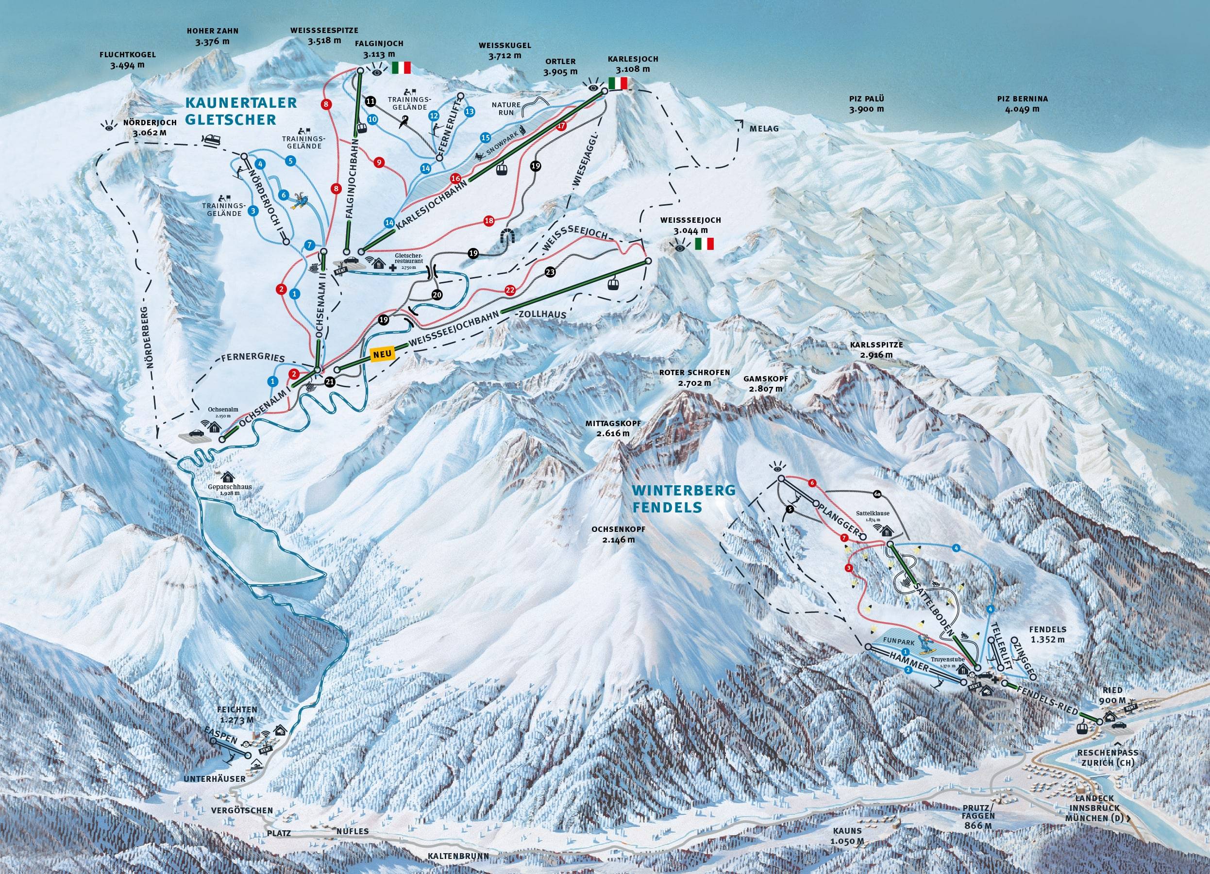 Piste map Kaunertal