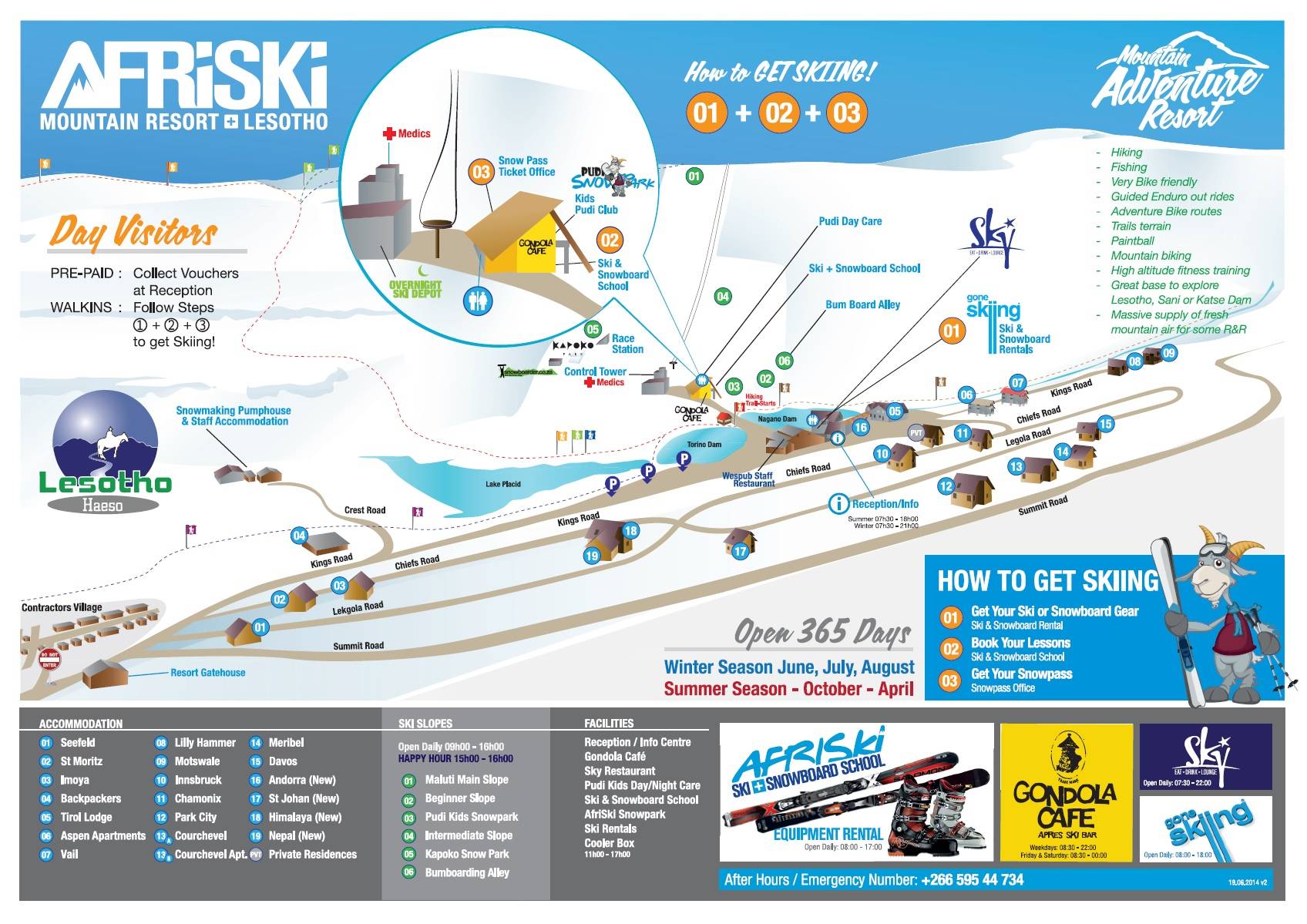 Piste map Afri-ski