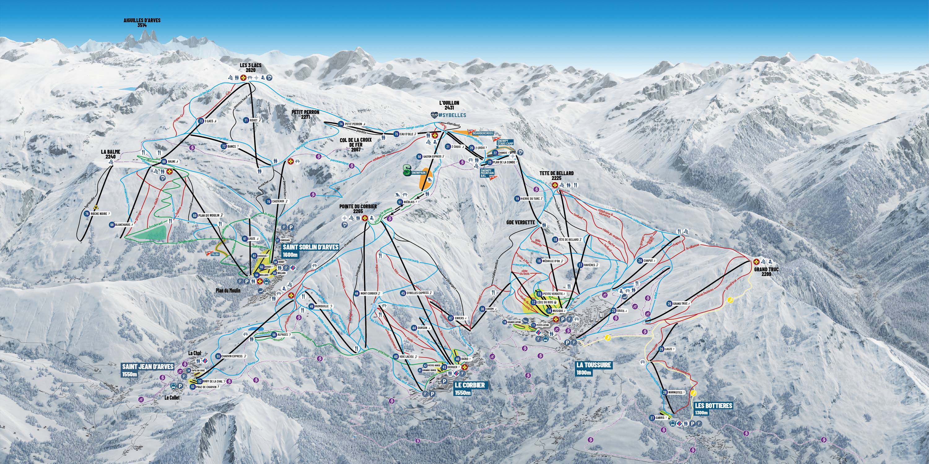 Pistkarta Le Corbier