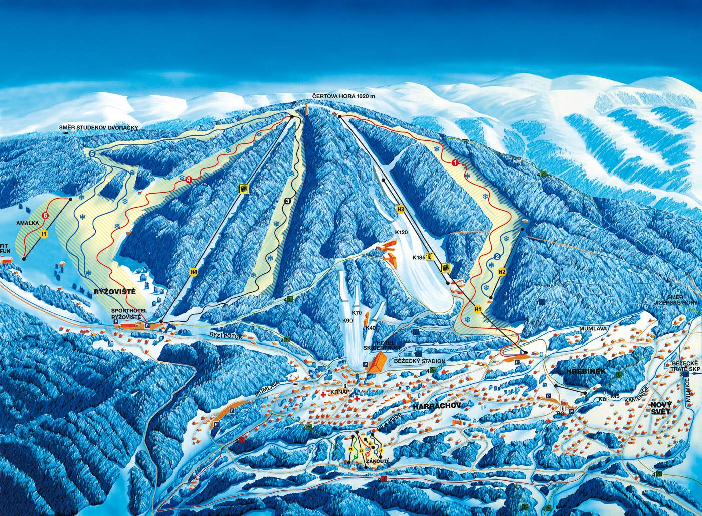 Piste map Harrachov