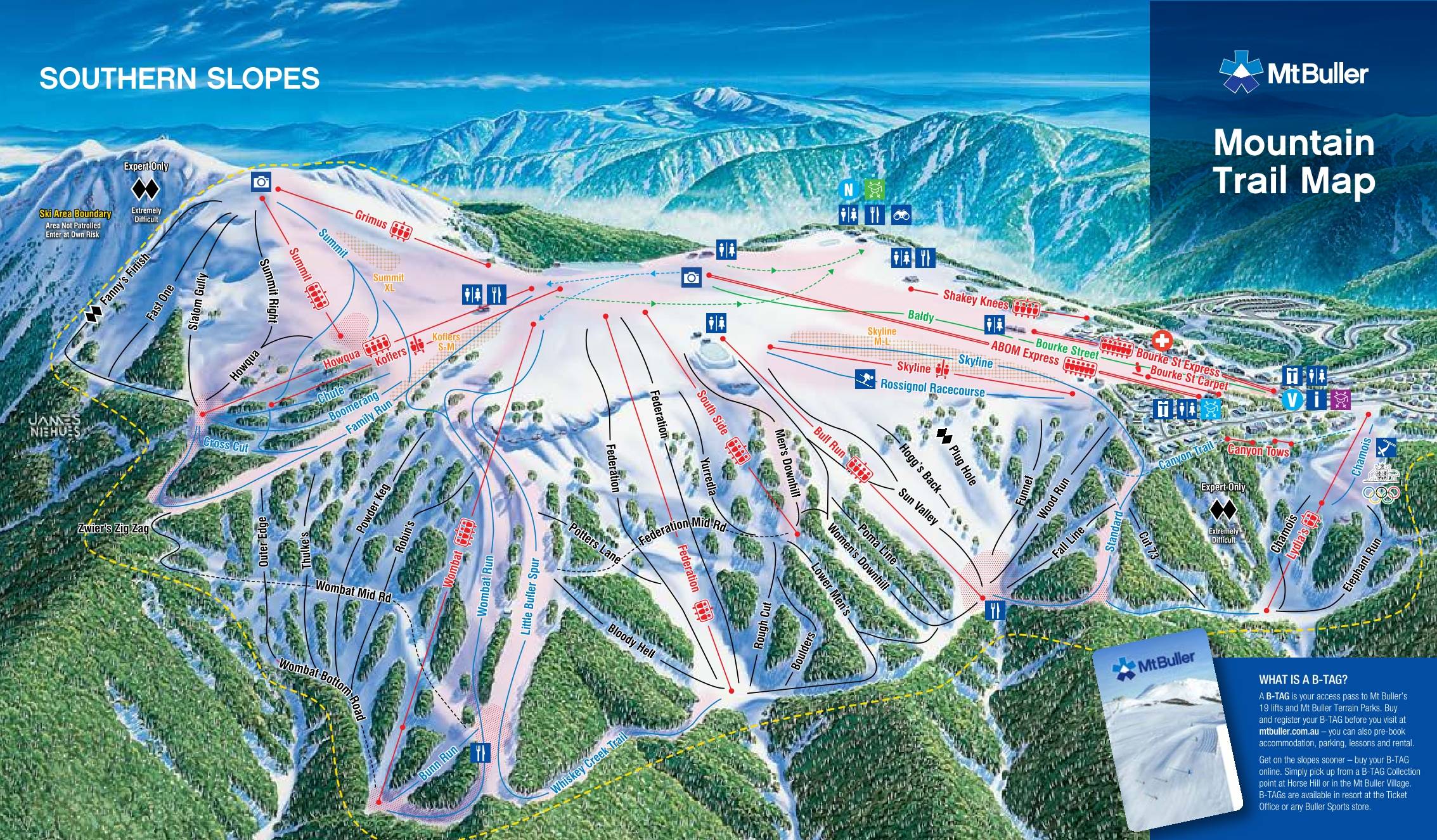 Pistkarta Mount Buller