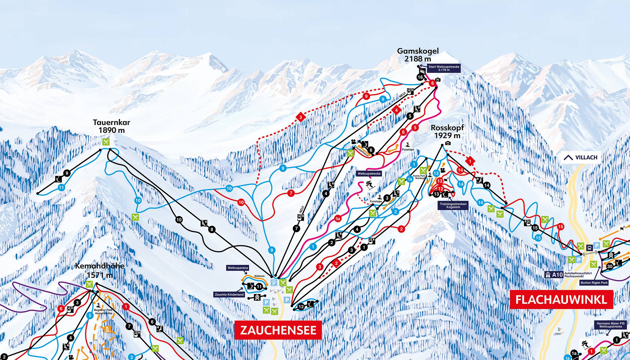 Pistkarta Zauchensee