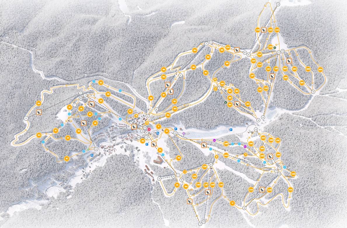 Piste map Bukovel