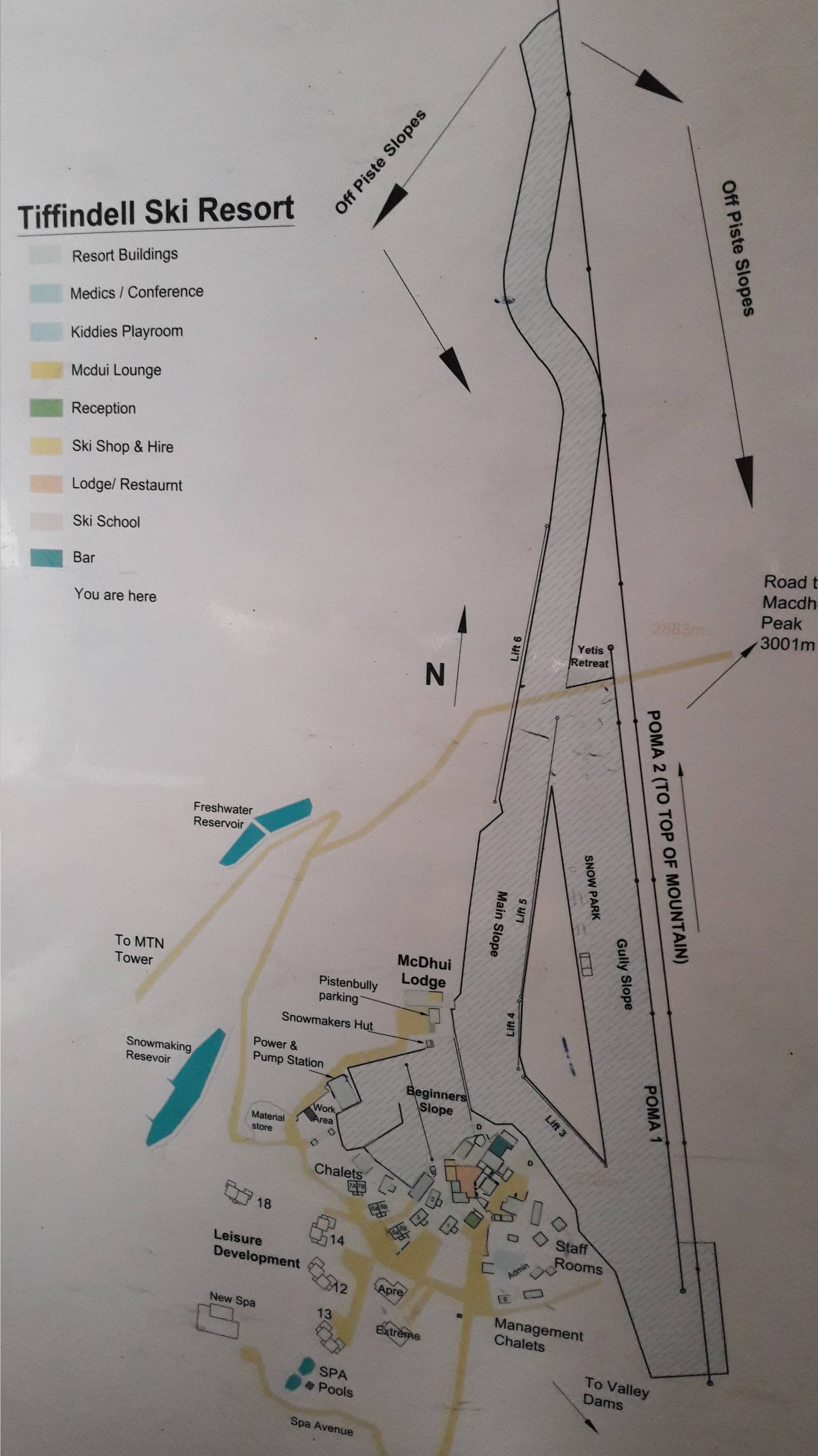 Piste map Tiffindell Ski Resort