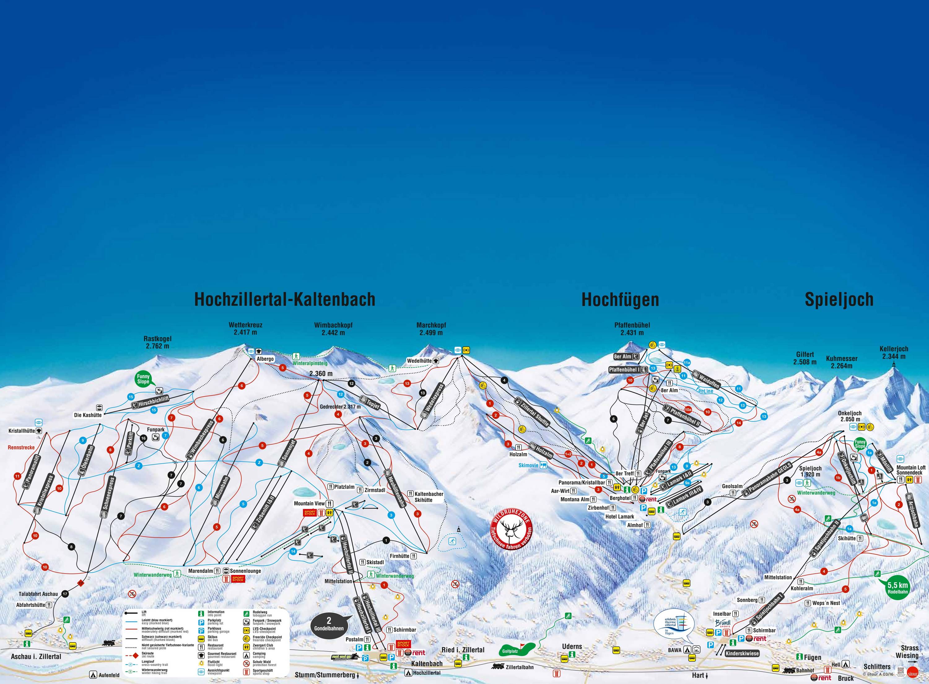 Piste map Hochfgen