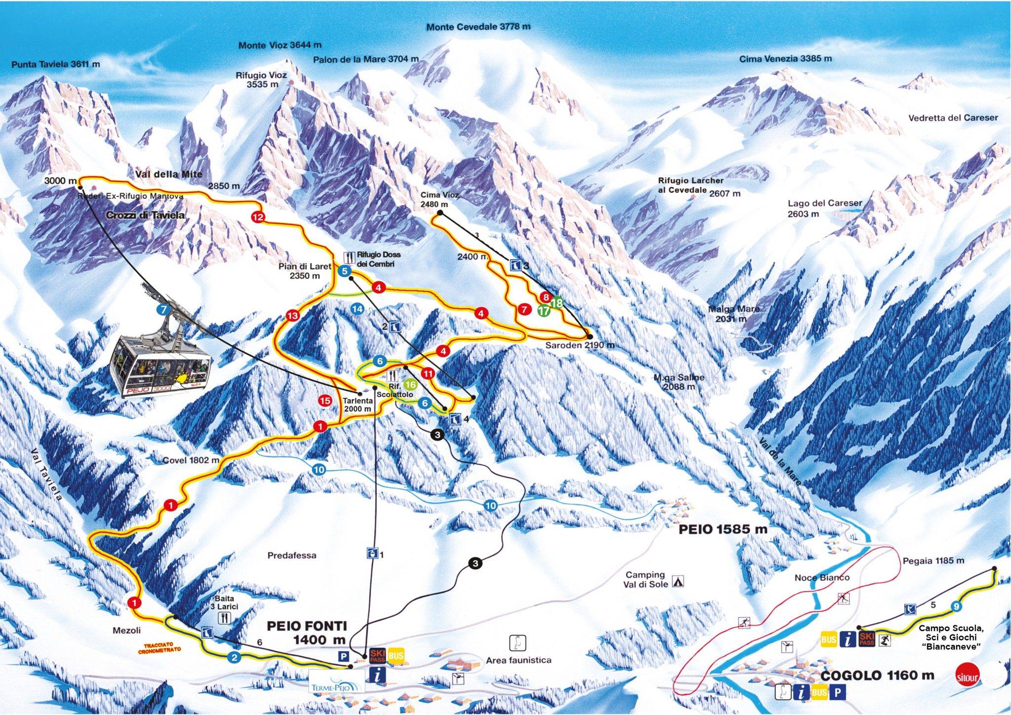 Piste map Pejo