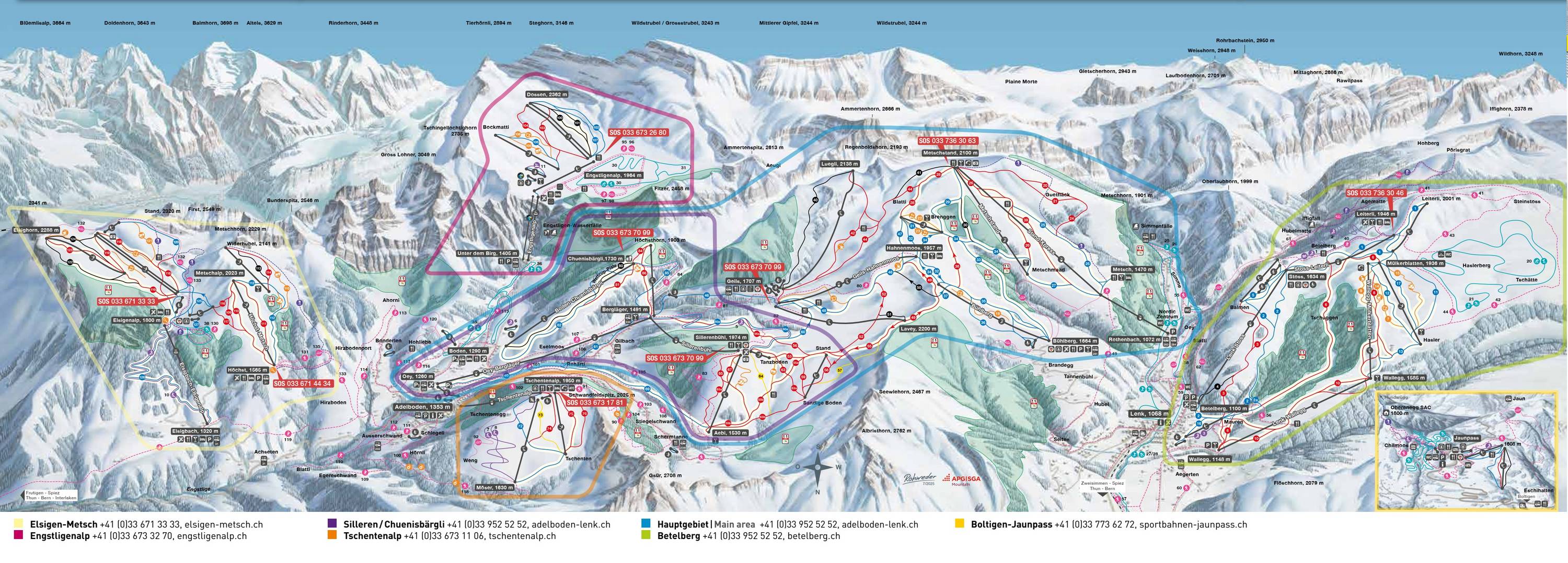 Piste map Adelboden