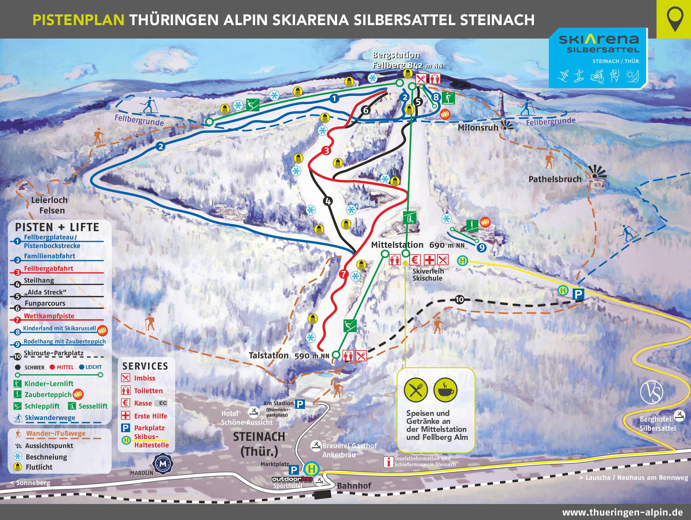 Thüringen Alpin Skiarea Silbersattel Steinach