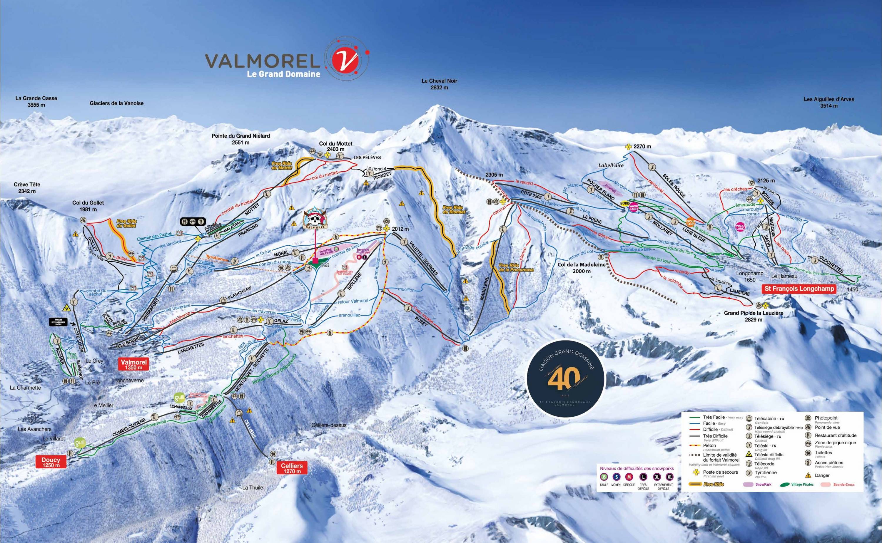 Piste map Valmorel