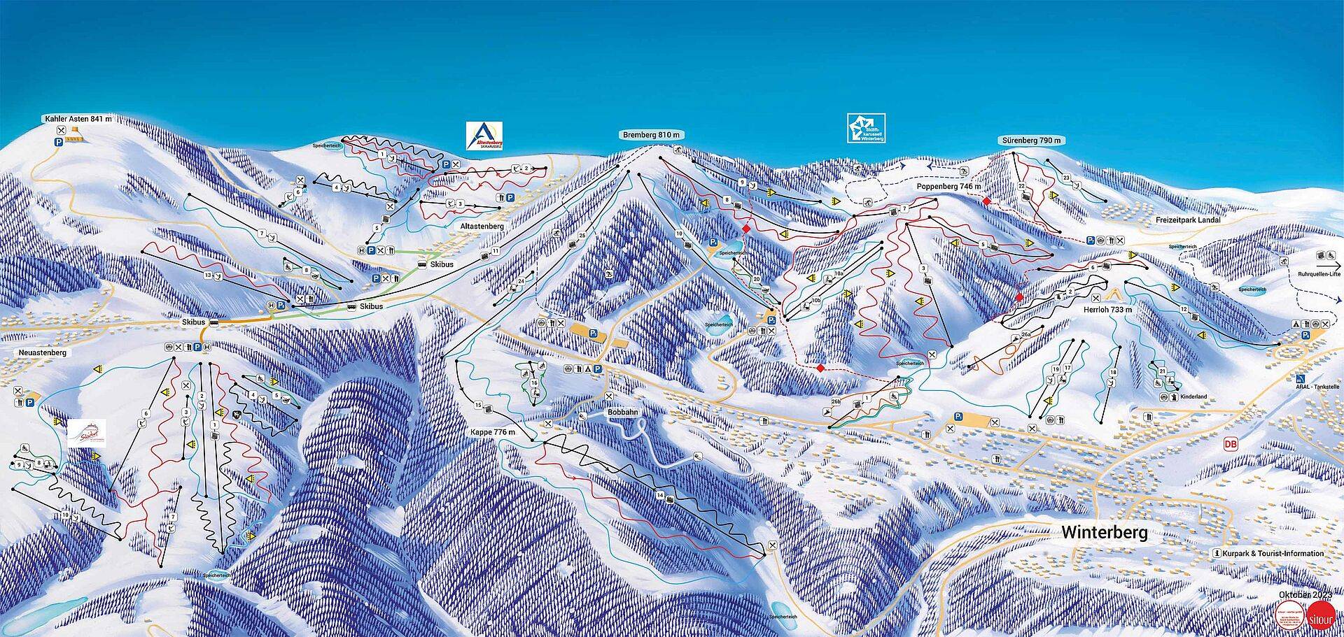 Piste map Skiliftkarussell Winterberg