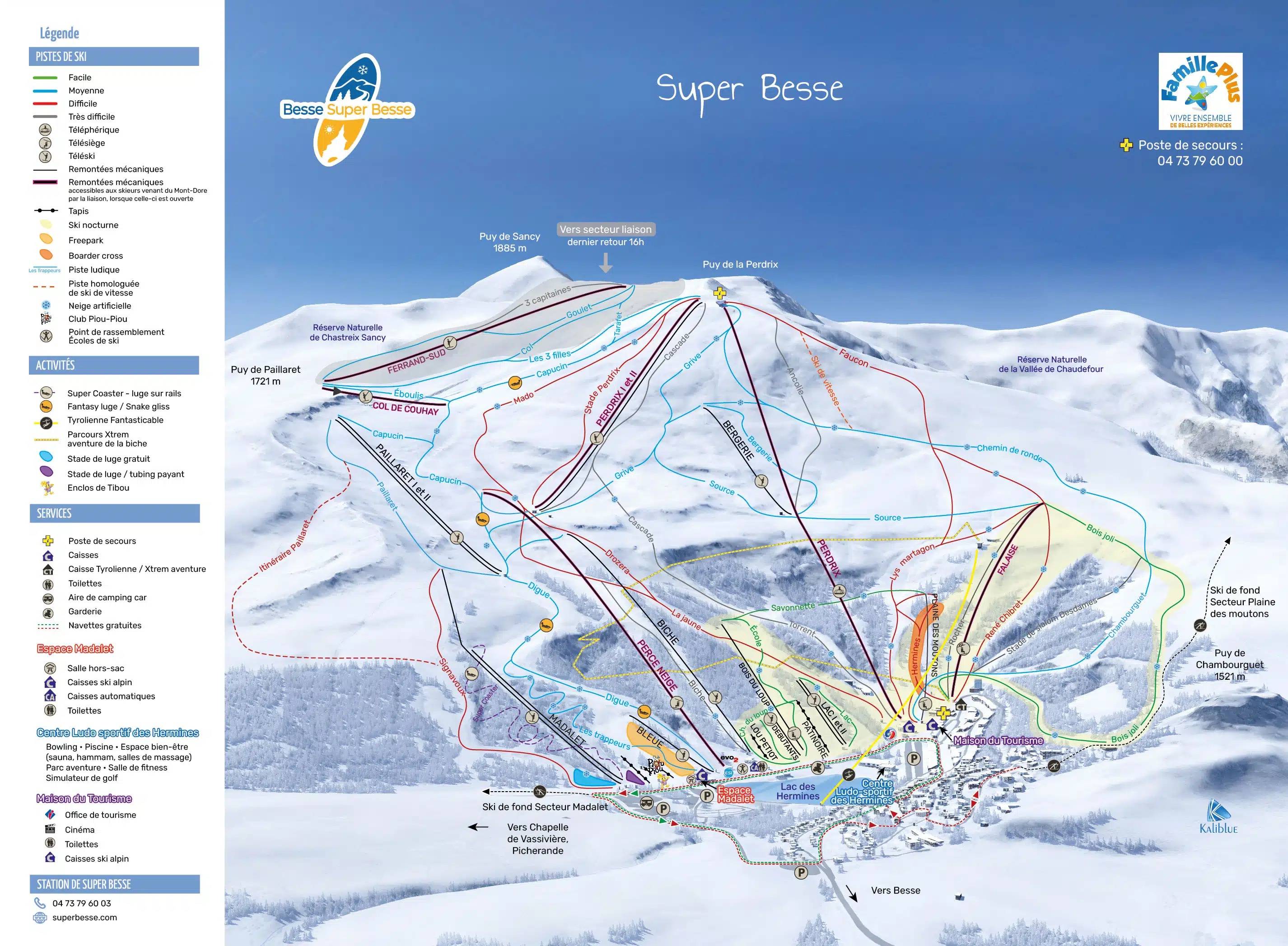 Piste map Super-Besse
