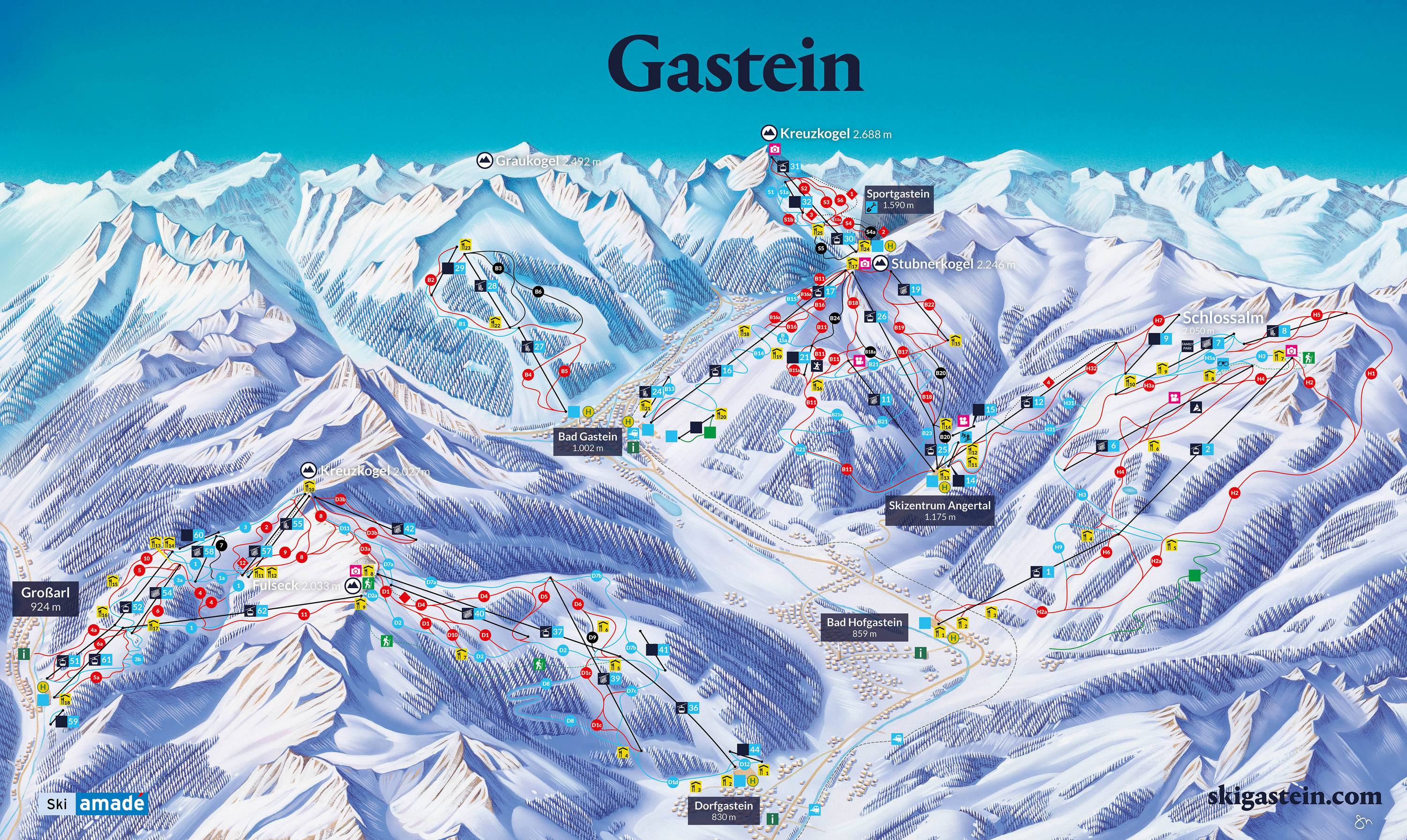 Piste map Bad Hofgastein