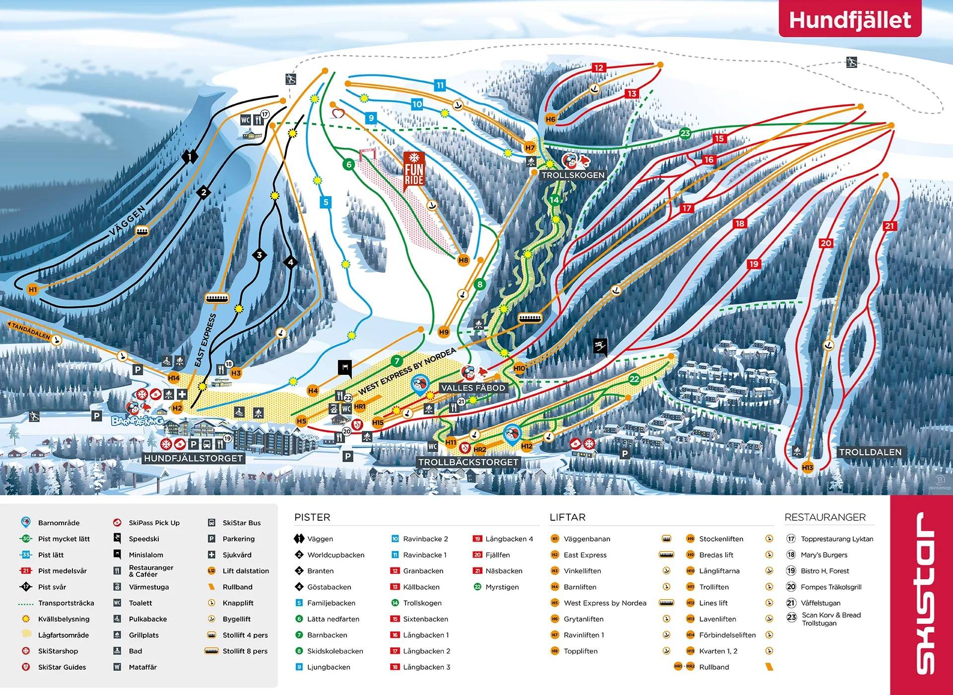 Piste map Tanddalen