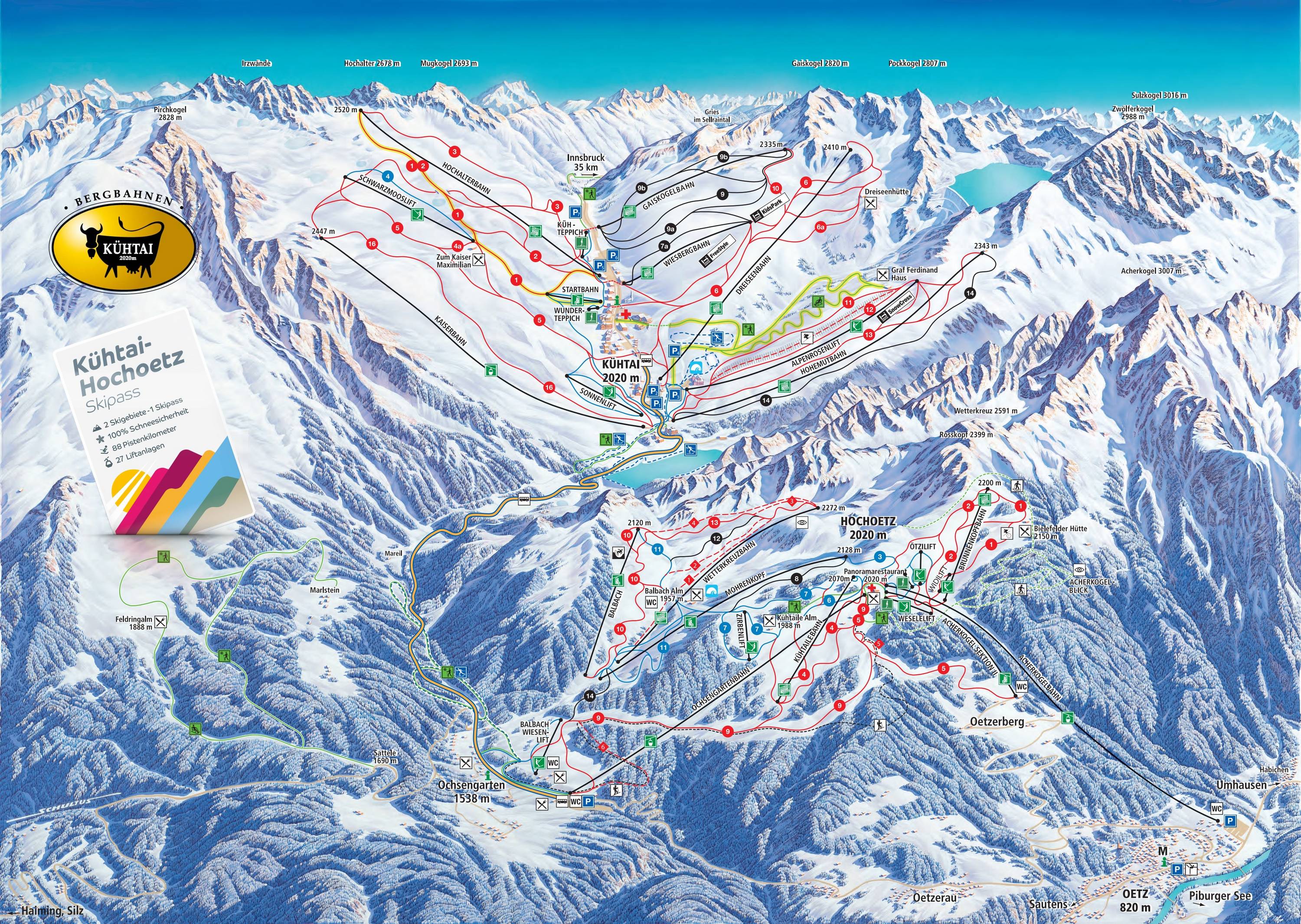 Piste map Khtai