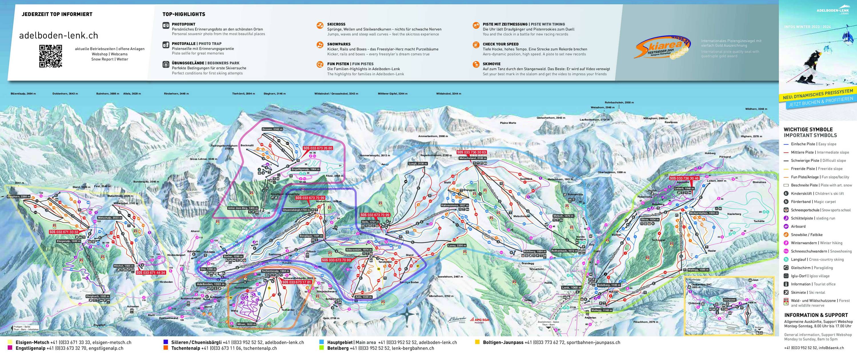 Piste map Adelboden