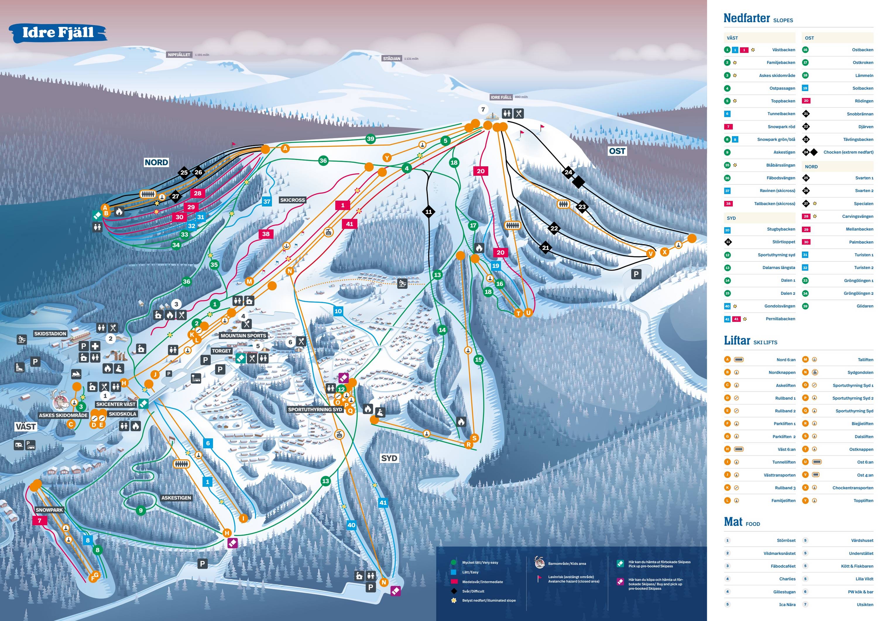 Piste map Idre