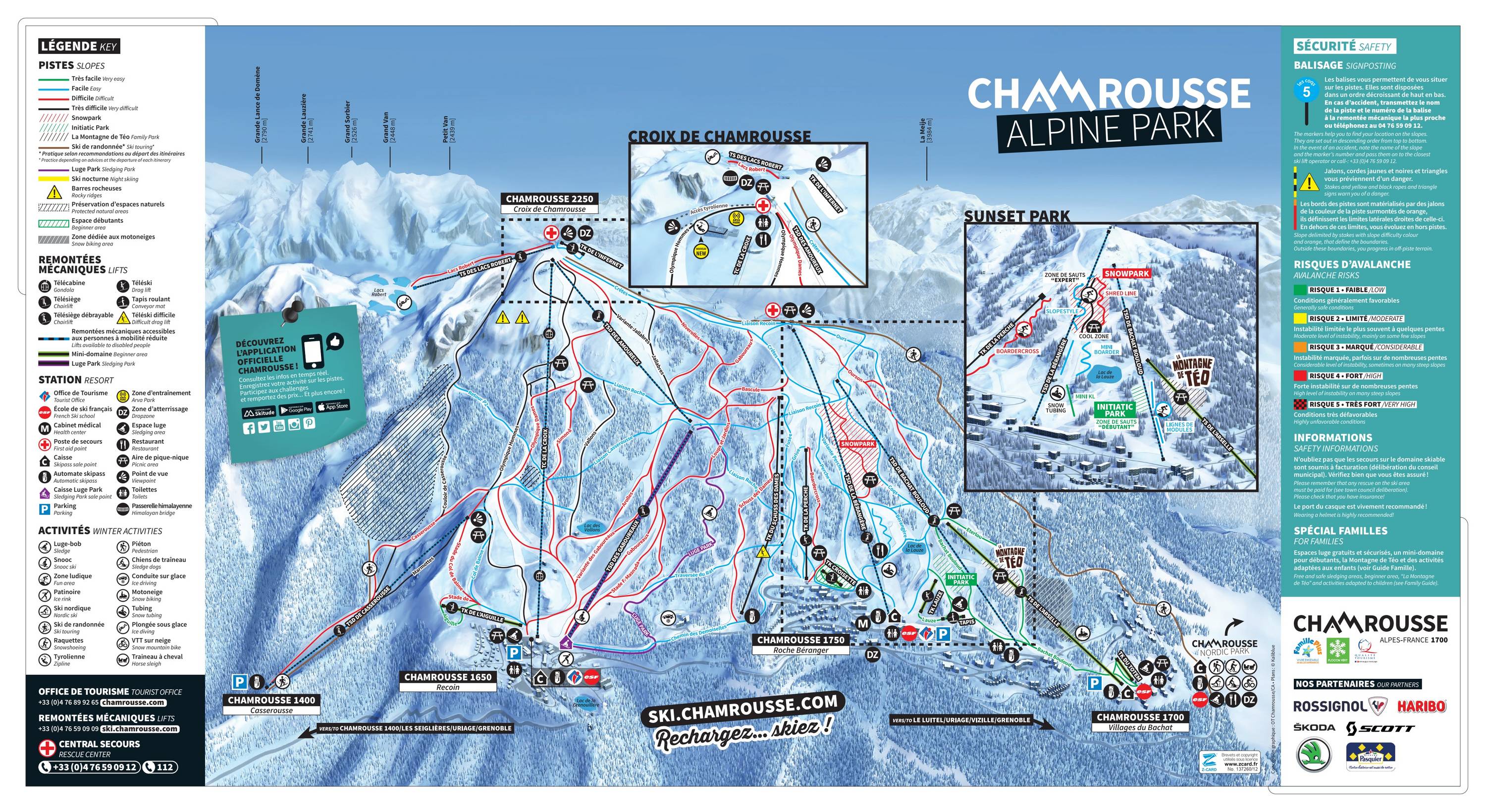 Piste map Chamrousse