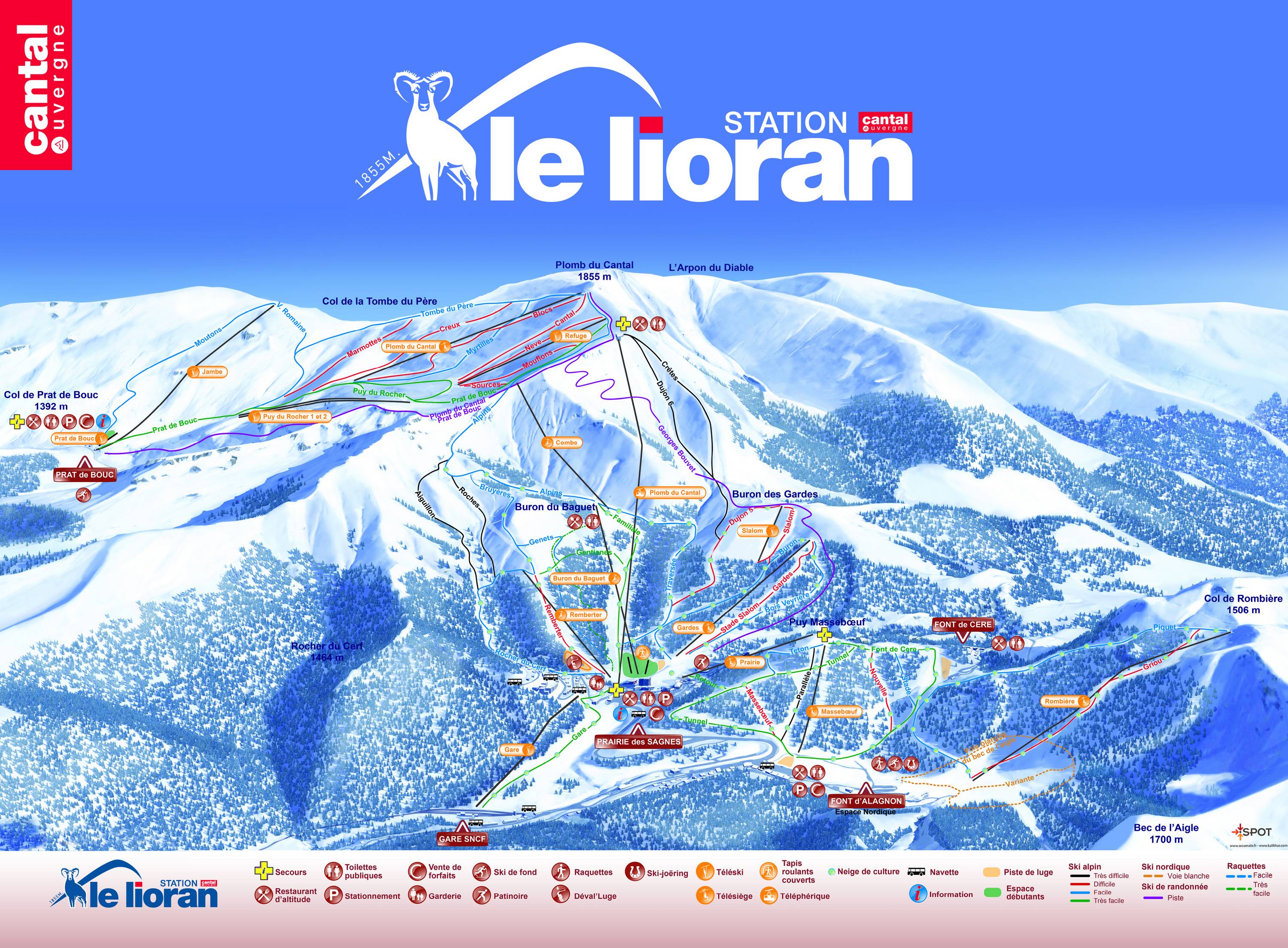 Piste map Le Lioran