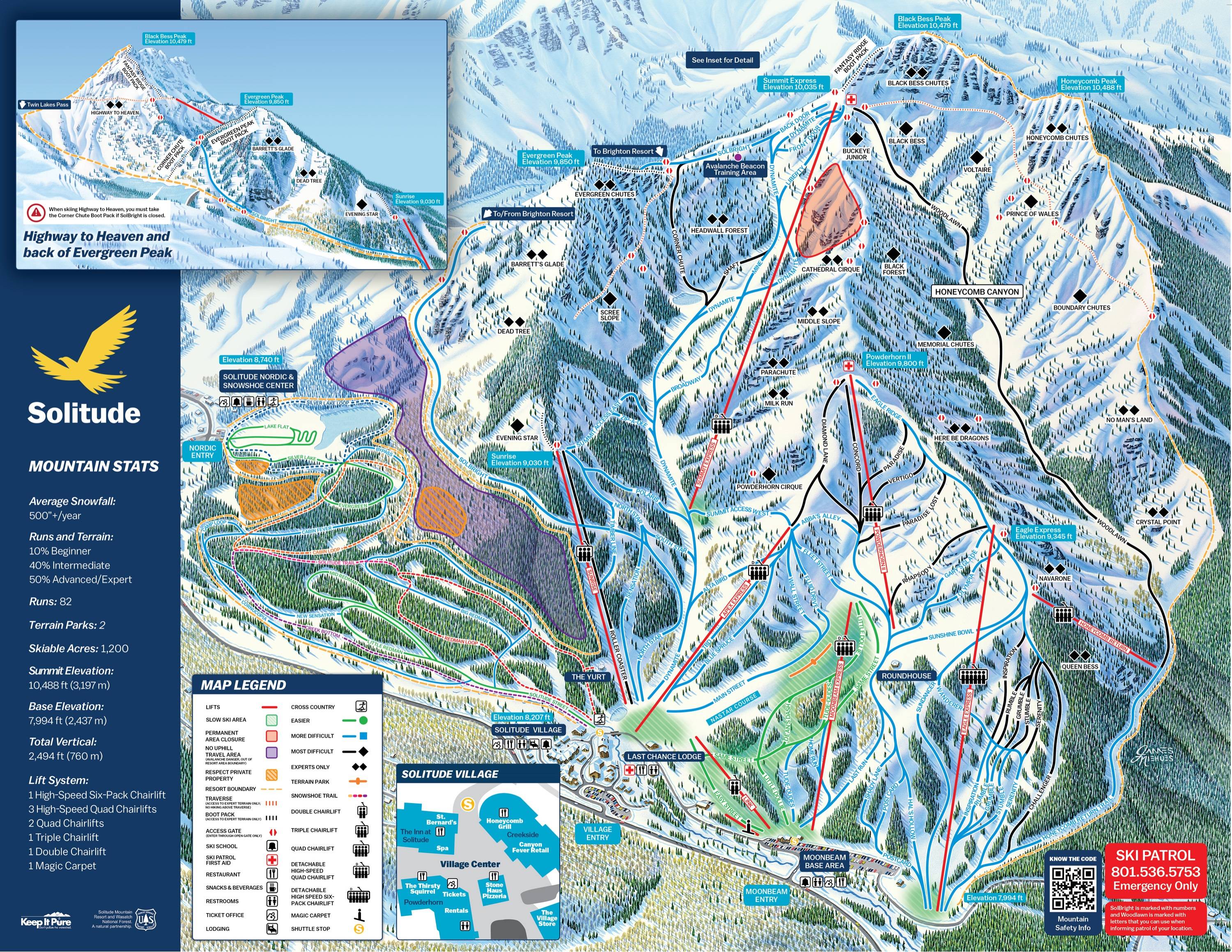 Piste map Solitude