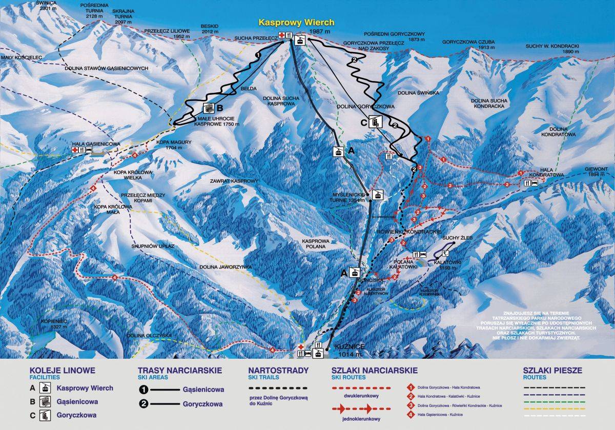 Piste map Zakopane