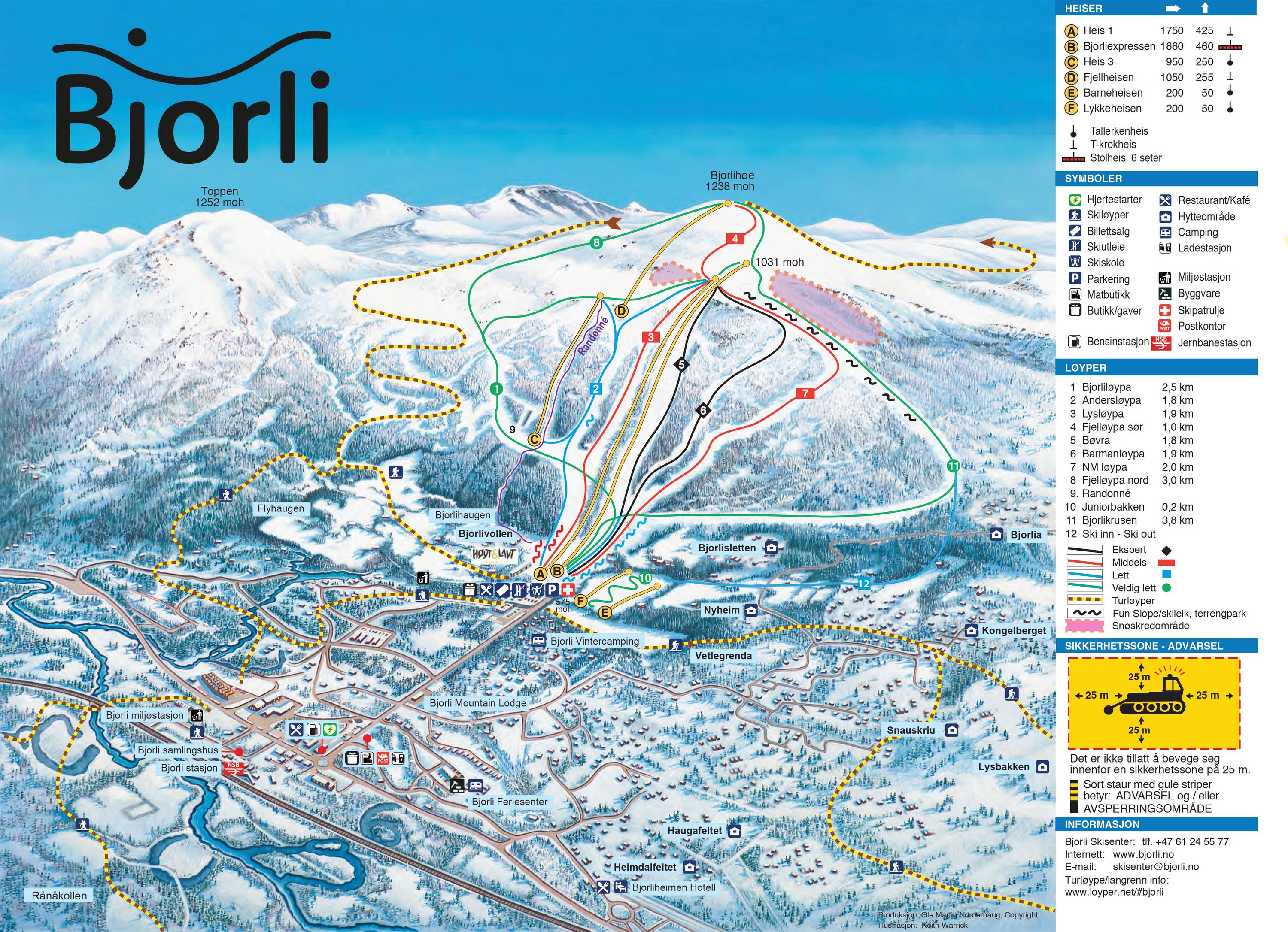 Piste map Bjrli