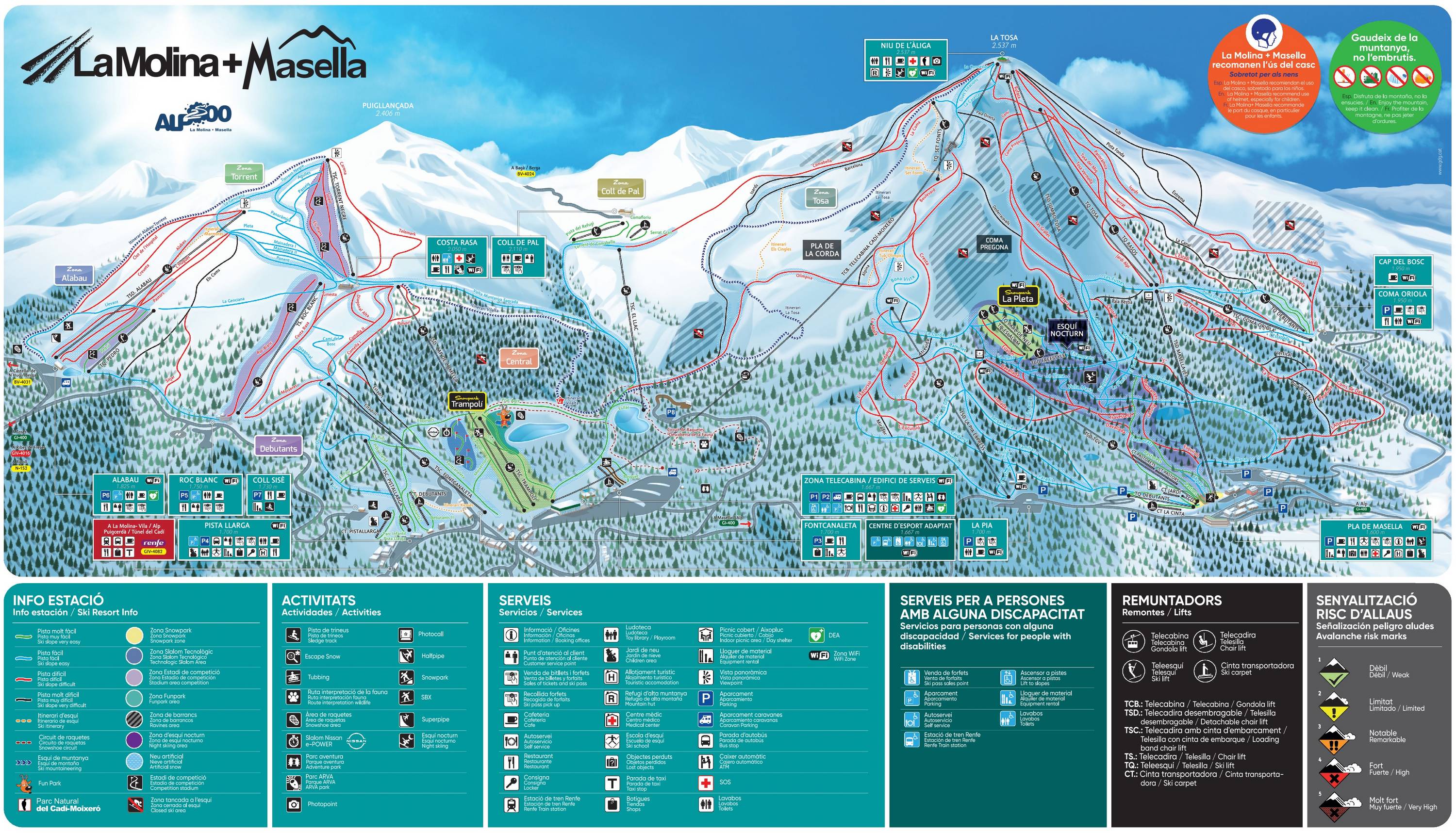 Piste map Masella