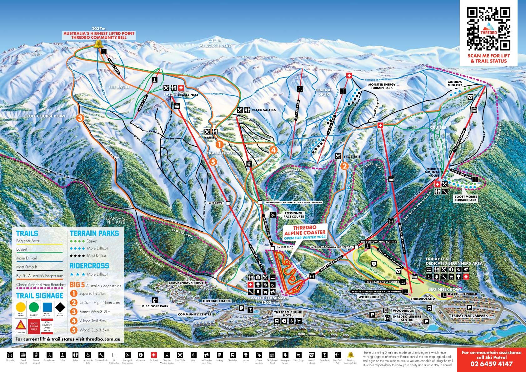 Piste map Thredbo