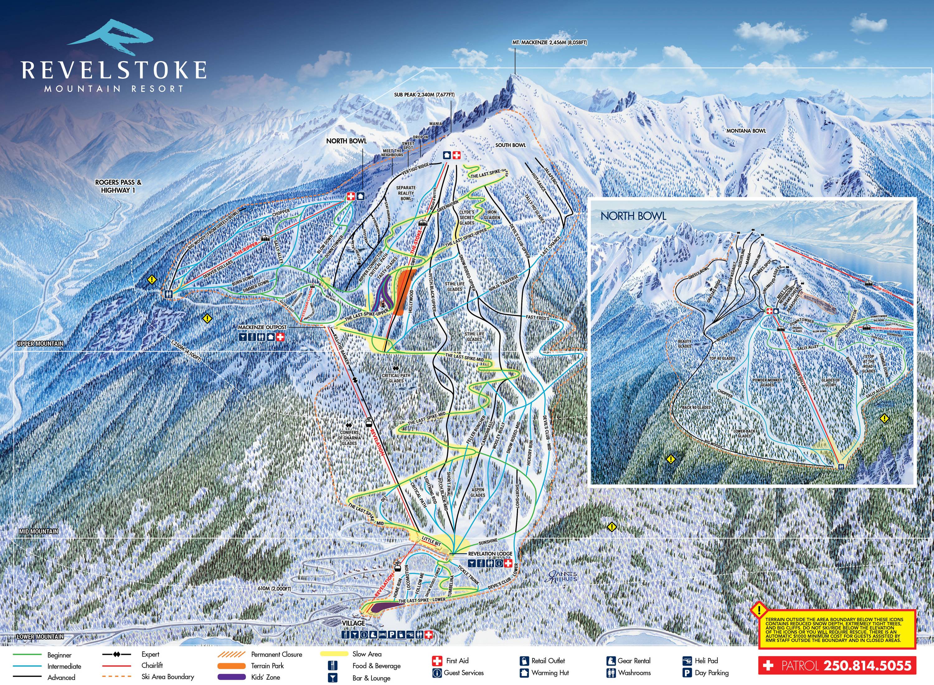 Piste map Revelstoke Mountain Resort