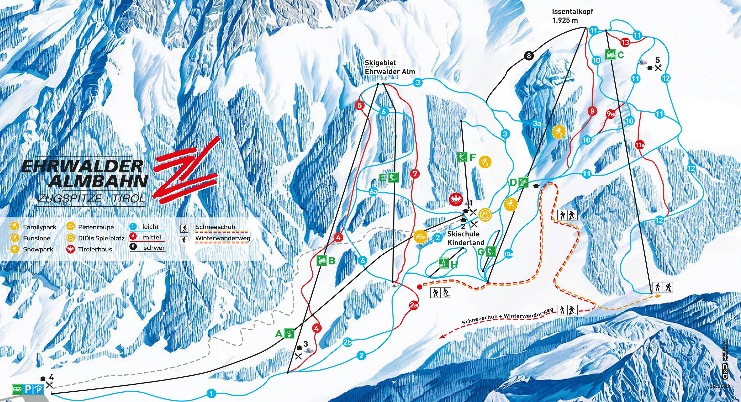 Piste map Ehrwald