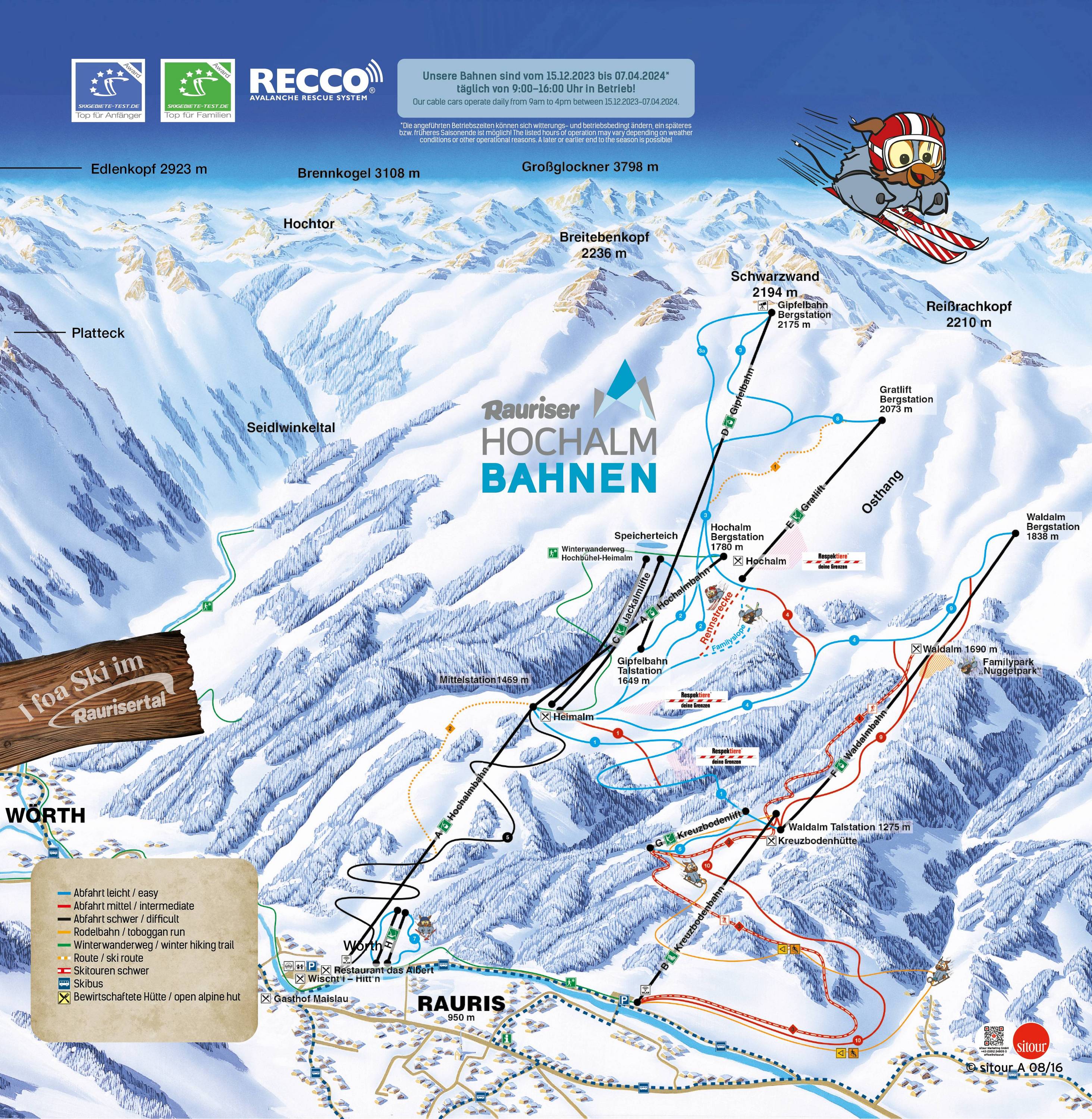 Piste map Rauris