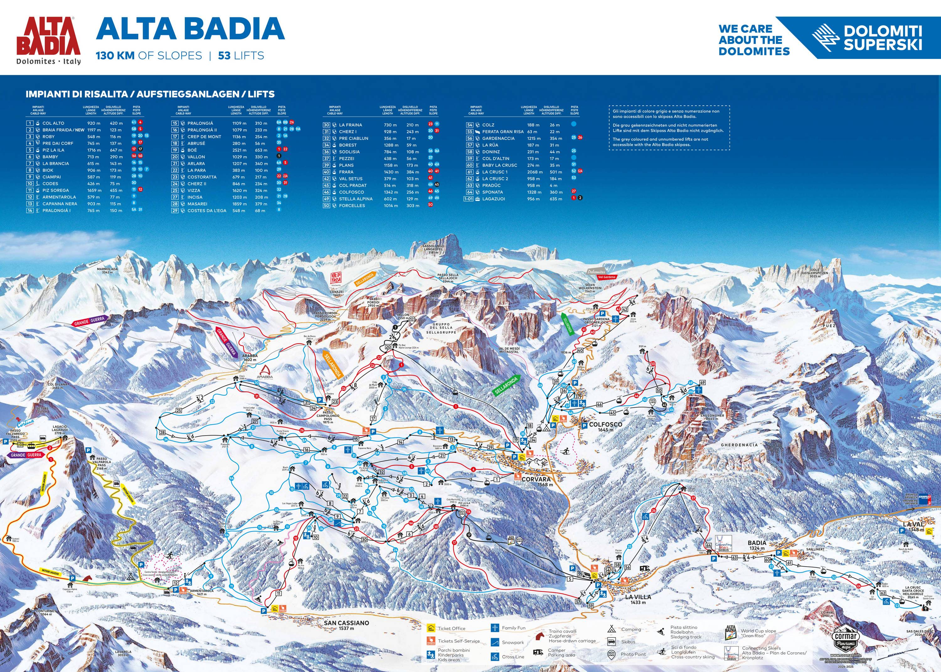 Pistkarta Alta Badia