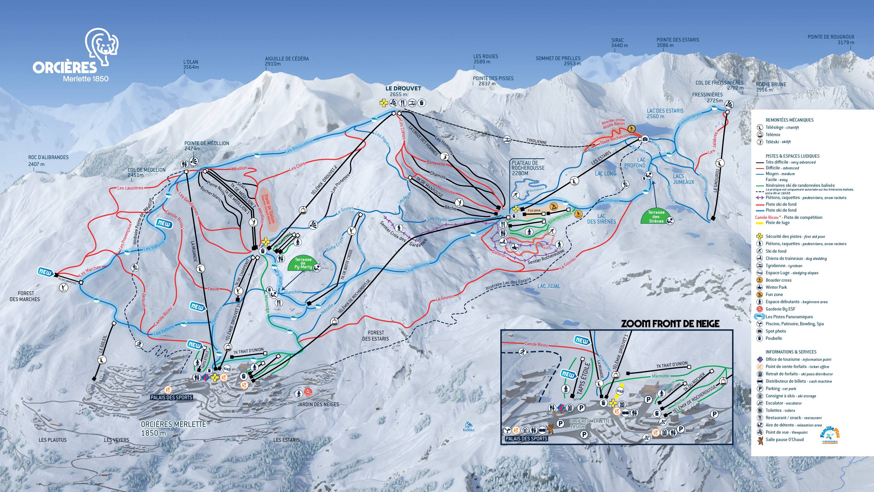 Pistkarta Orcieres 1850