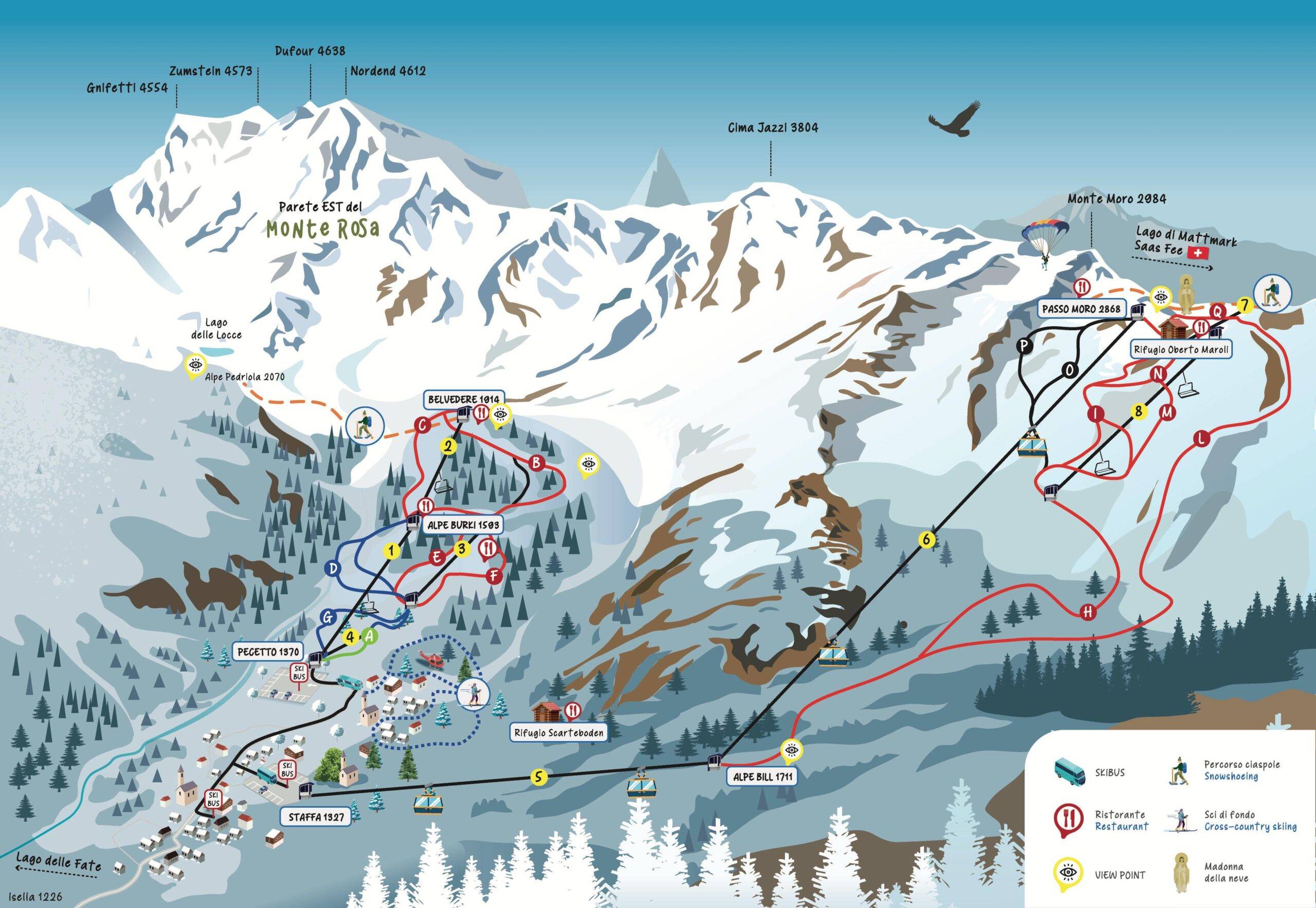 Piste map Macugnaga