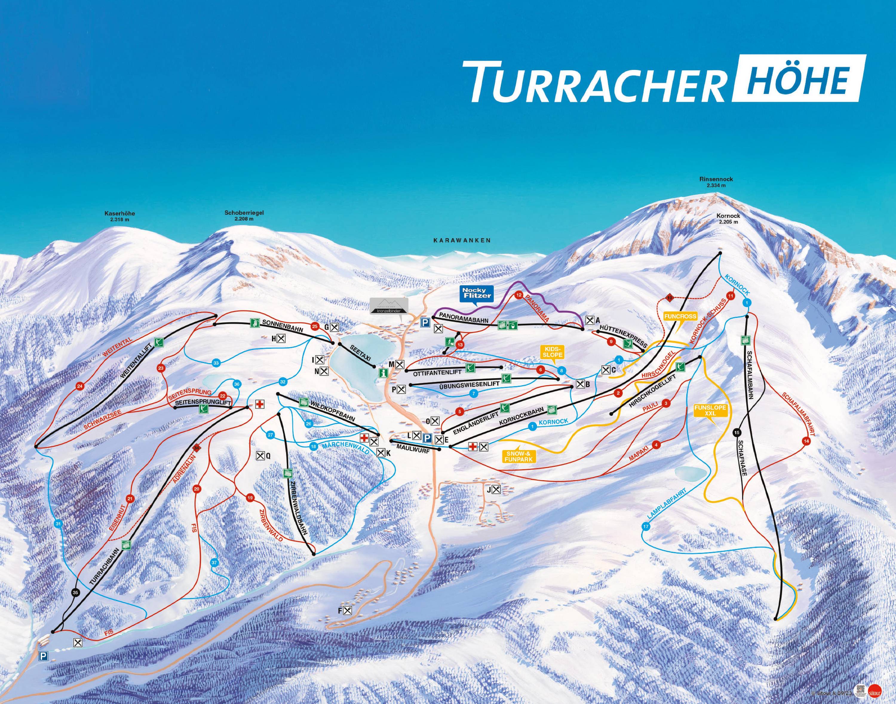 Piste map Turracher Hhe