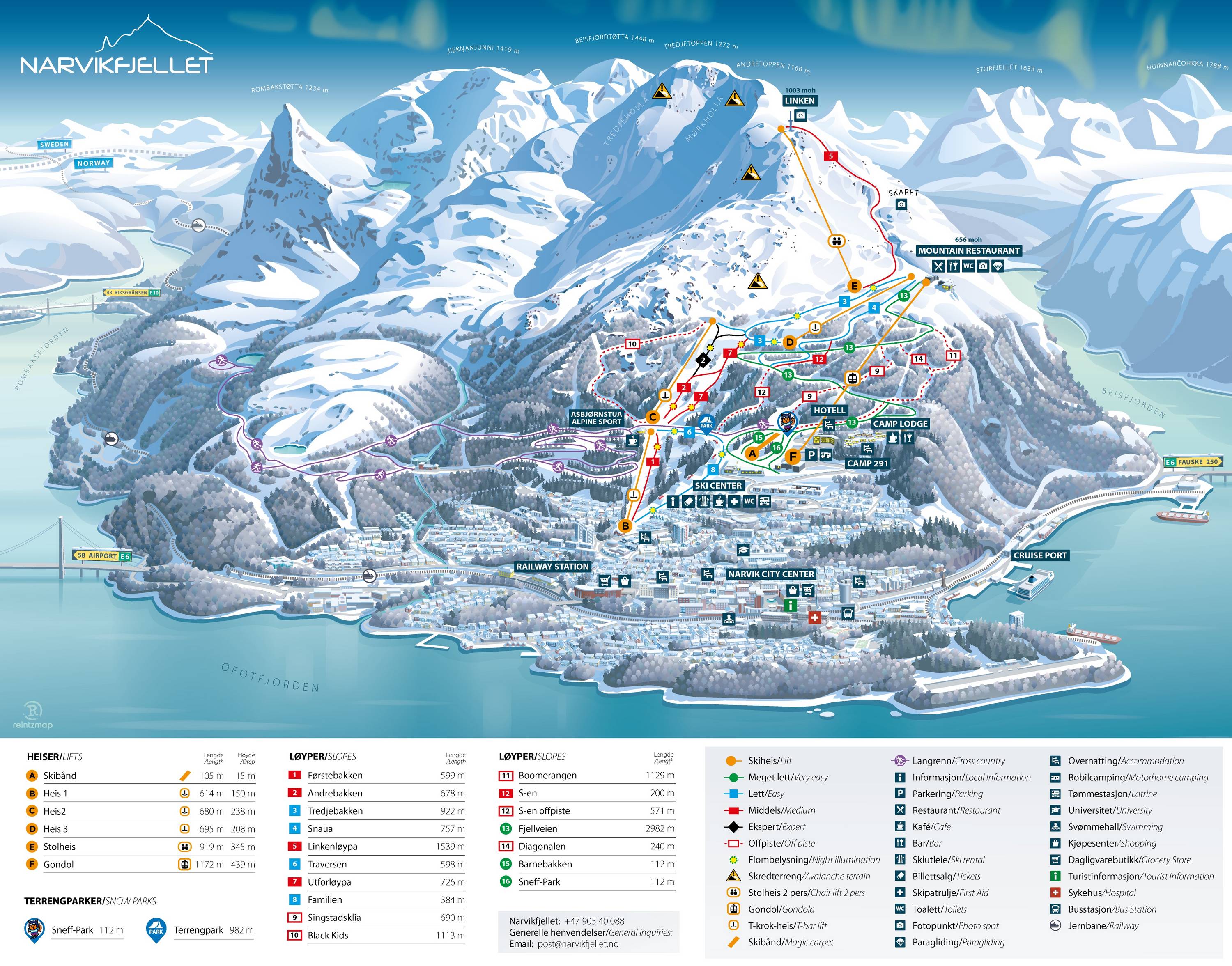 Piste map Narvik