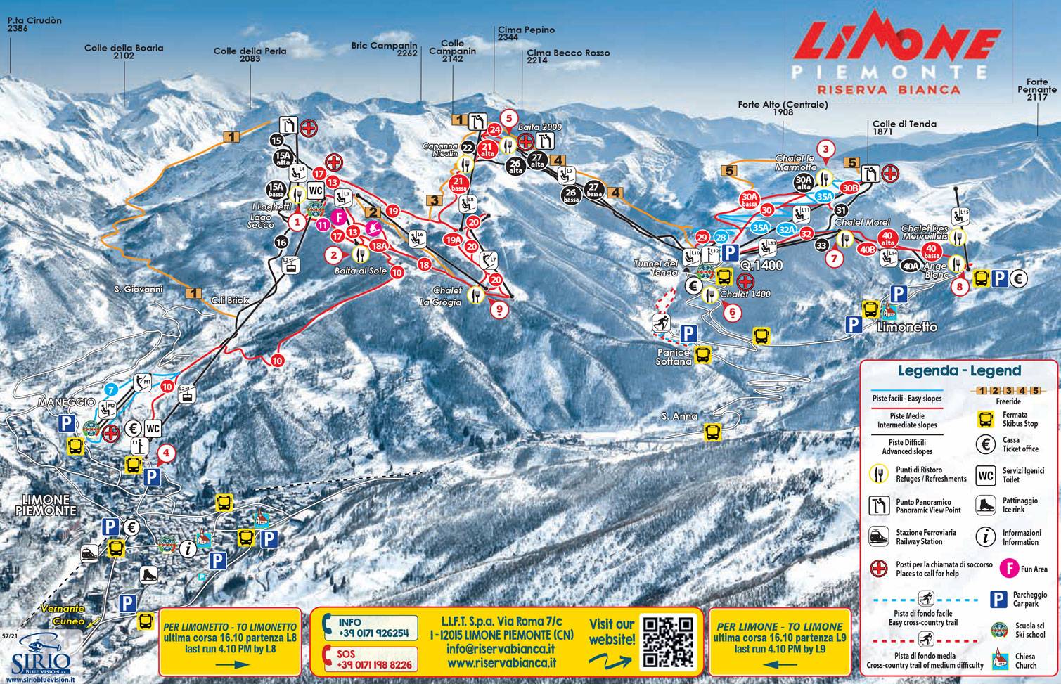 Piste map Limone Piemonte