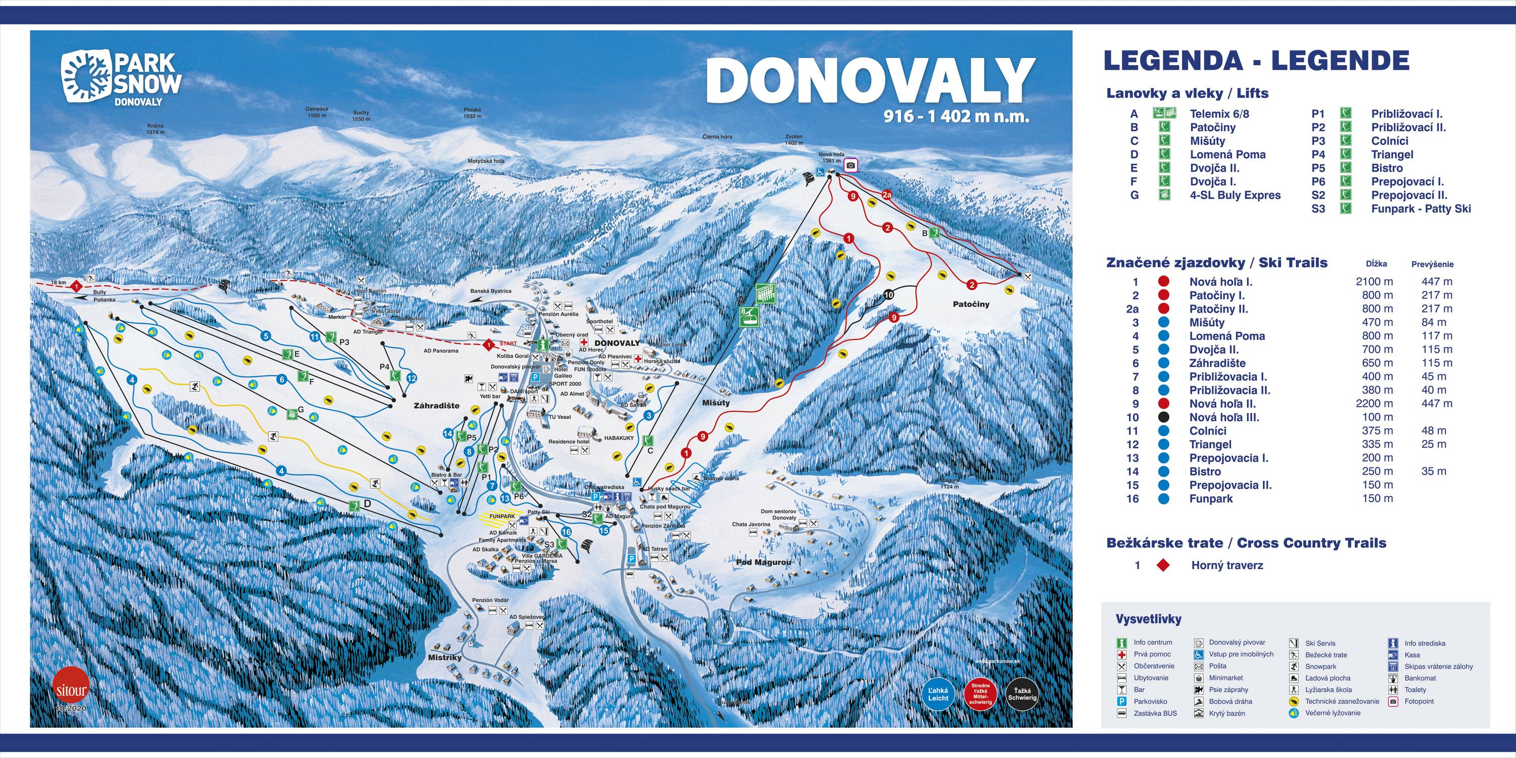 Piste map Donovaly