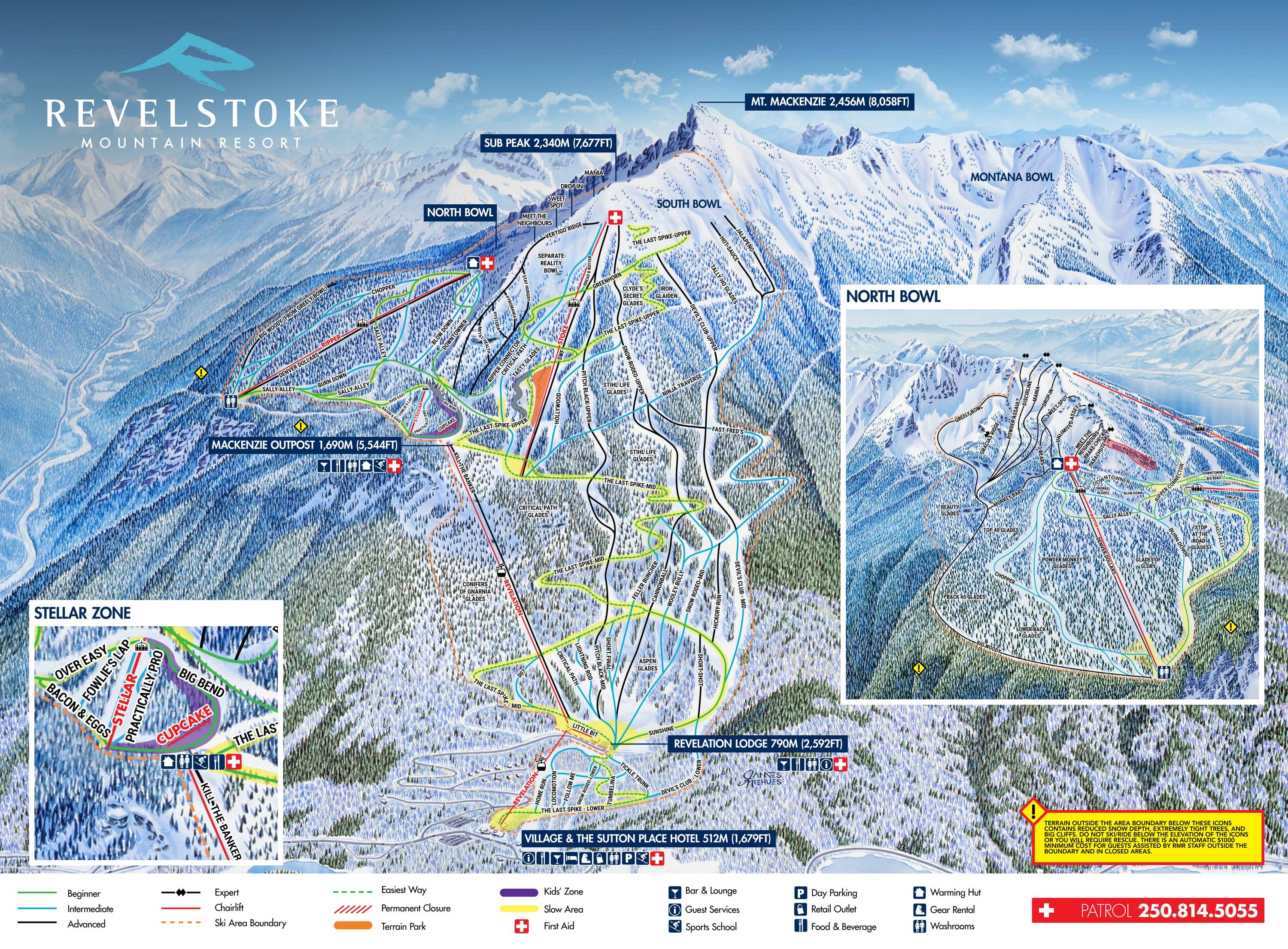 Piste map Revelstoke Mountain Resort