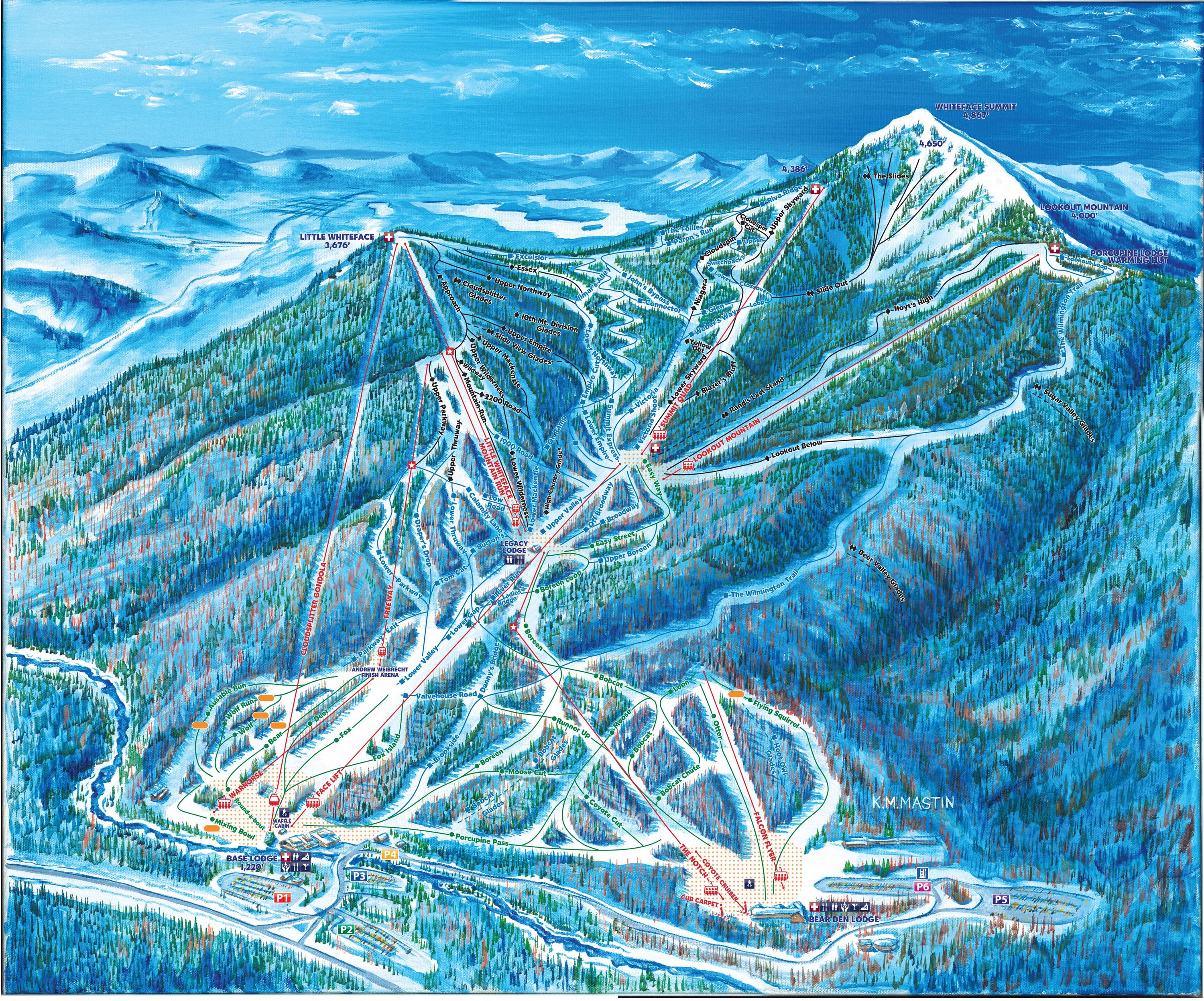 Piste map Whiteface Mountain (Lake Placid)