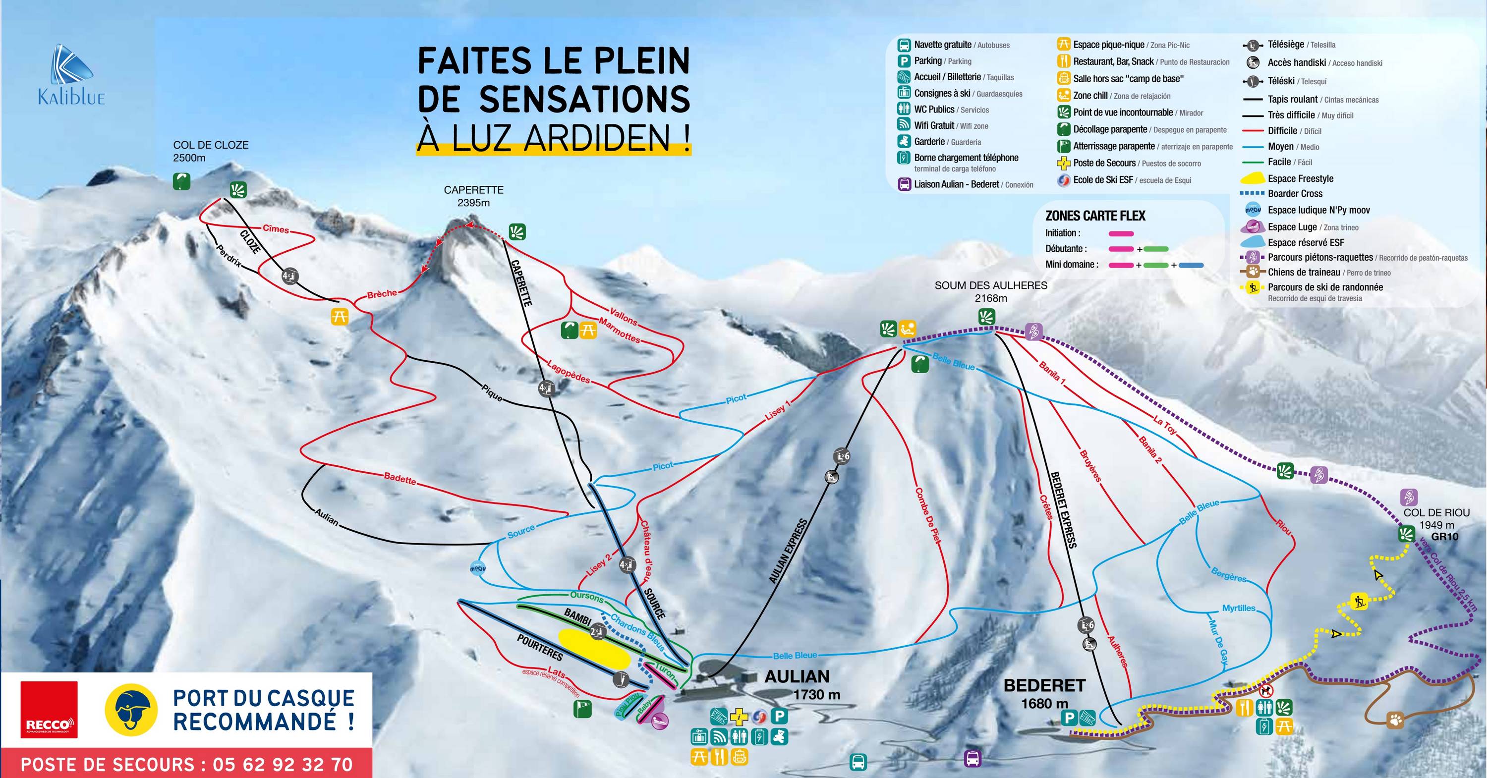 Piste map Luz Ardiden