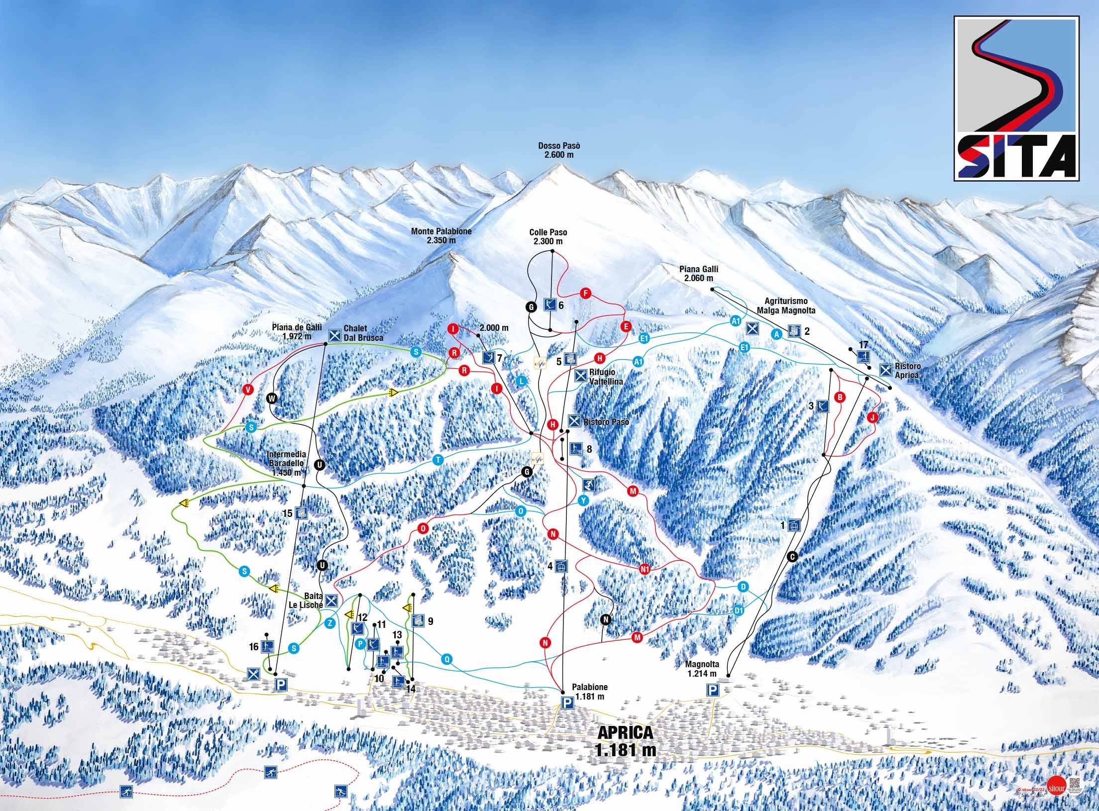 Piste map Aprica