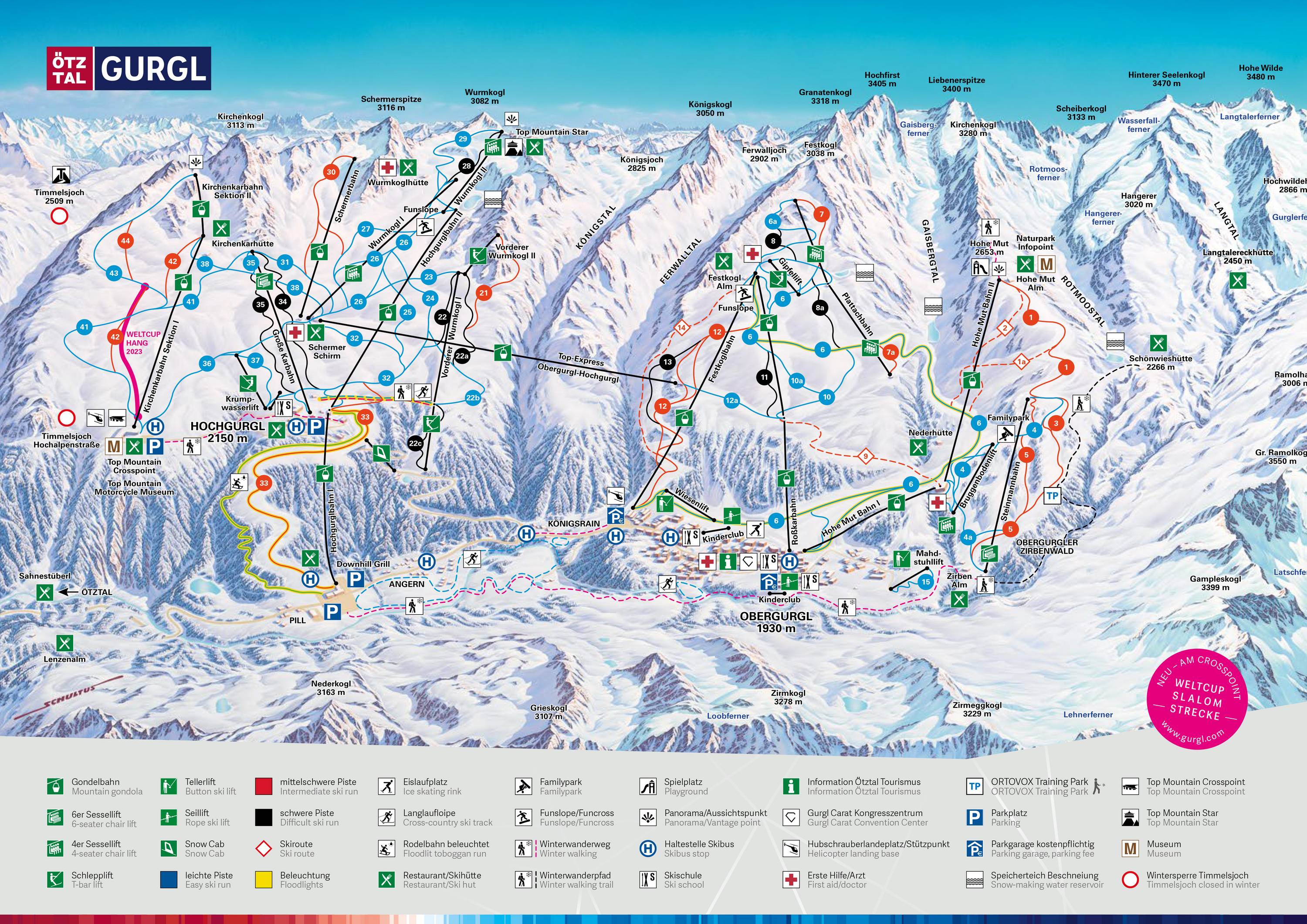 Pistkarta Obergurgl