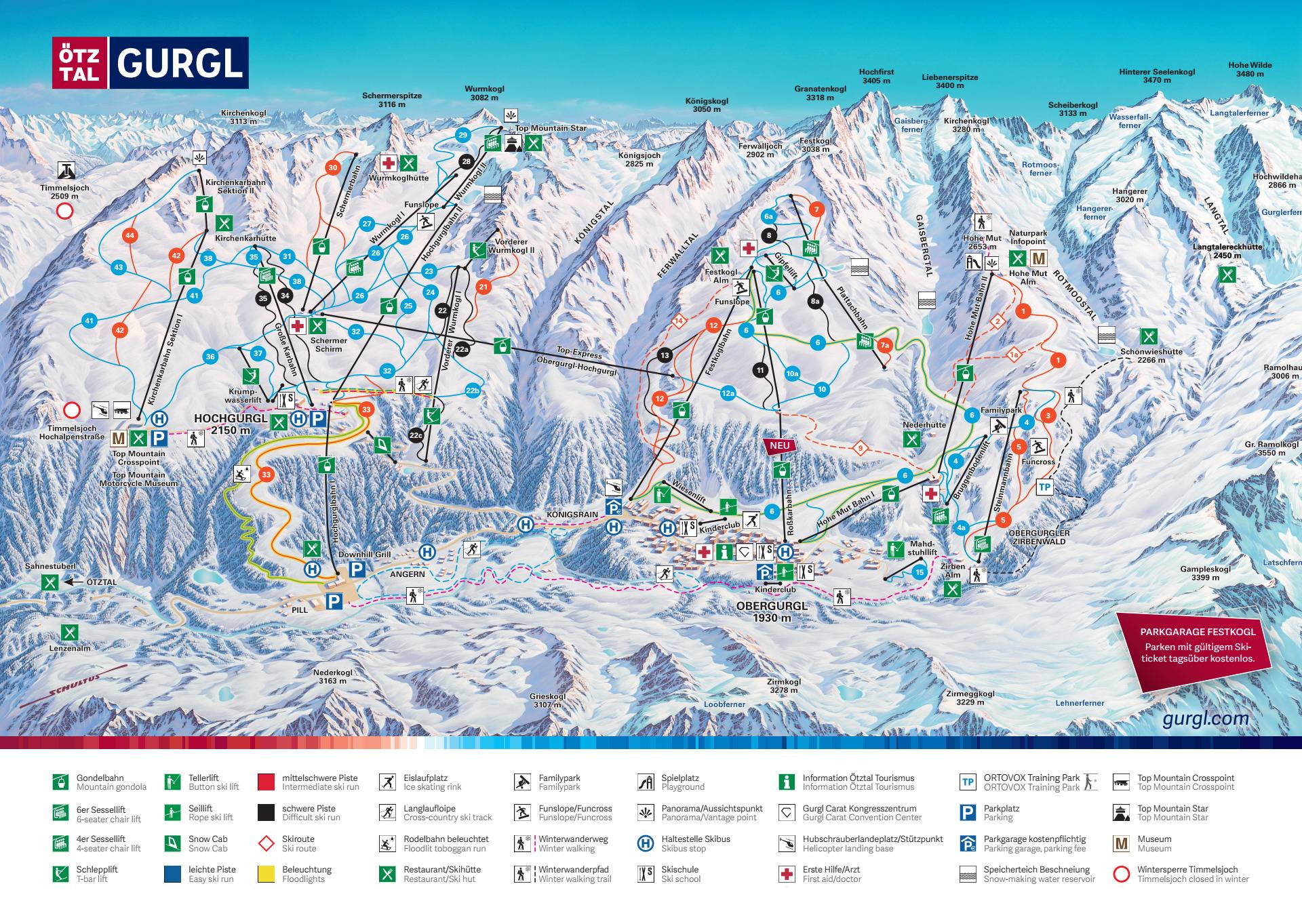 Pistkarta Obergurgl