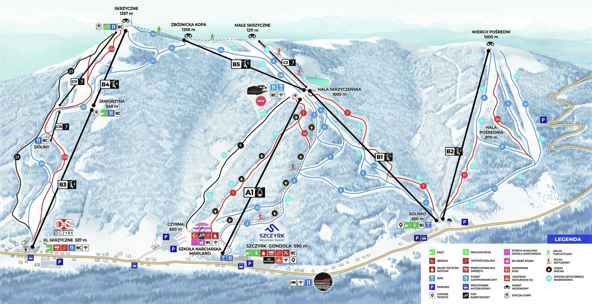 Piste map Szczyrk