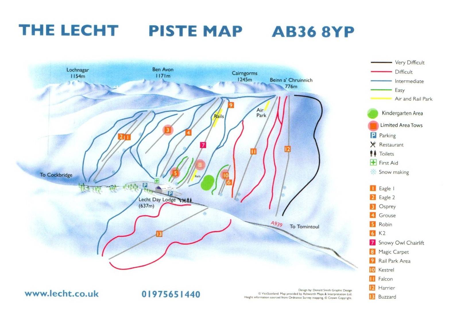 Piste map The Lecht