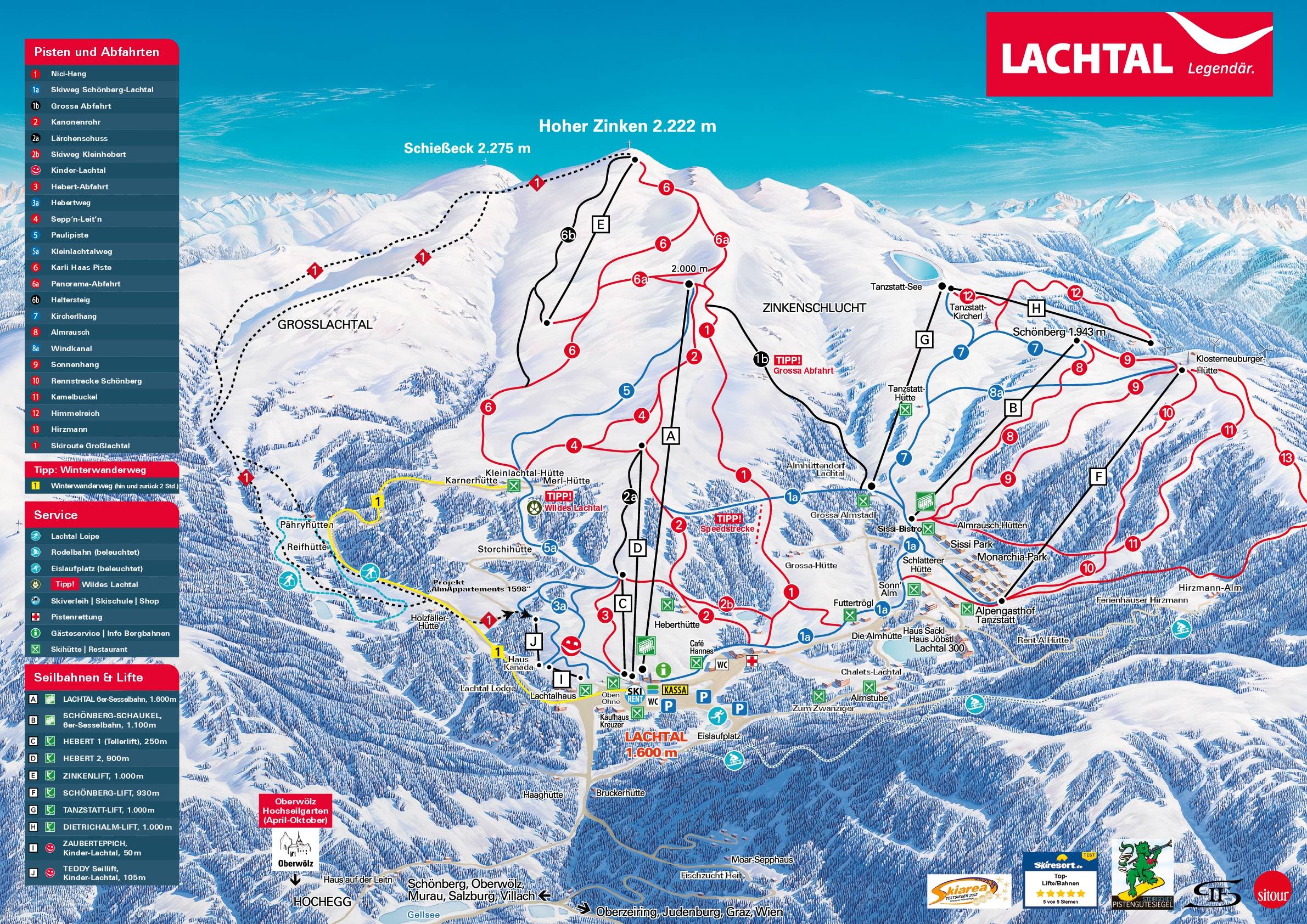 Piste map Lachtal