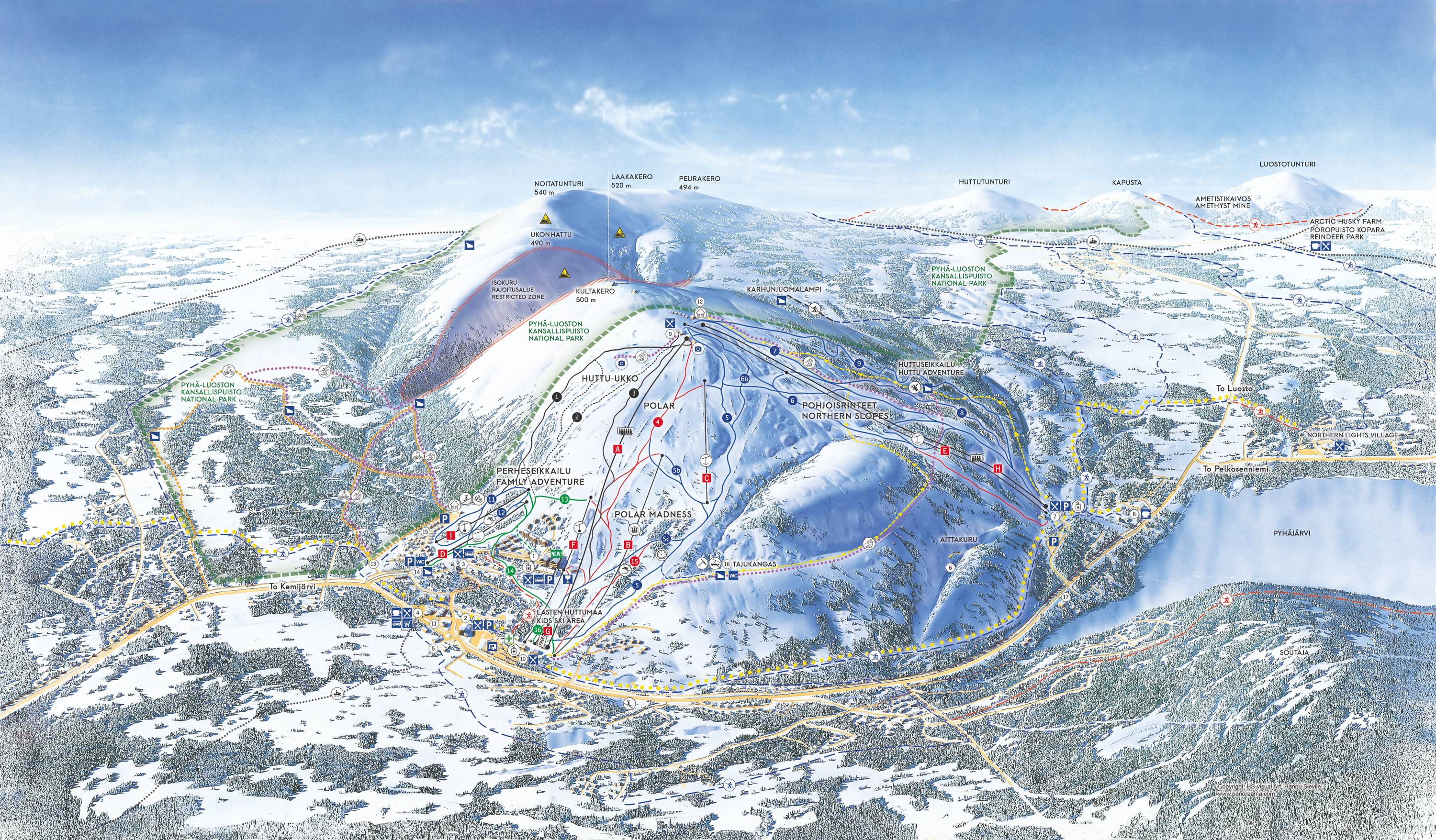 Pistkarta Pyh-Luosto