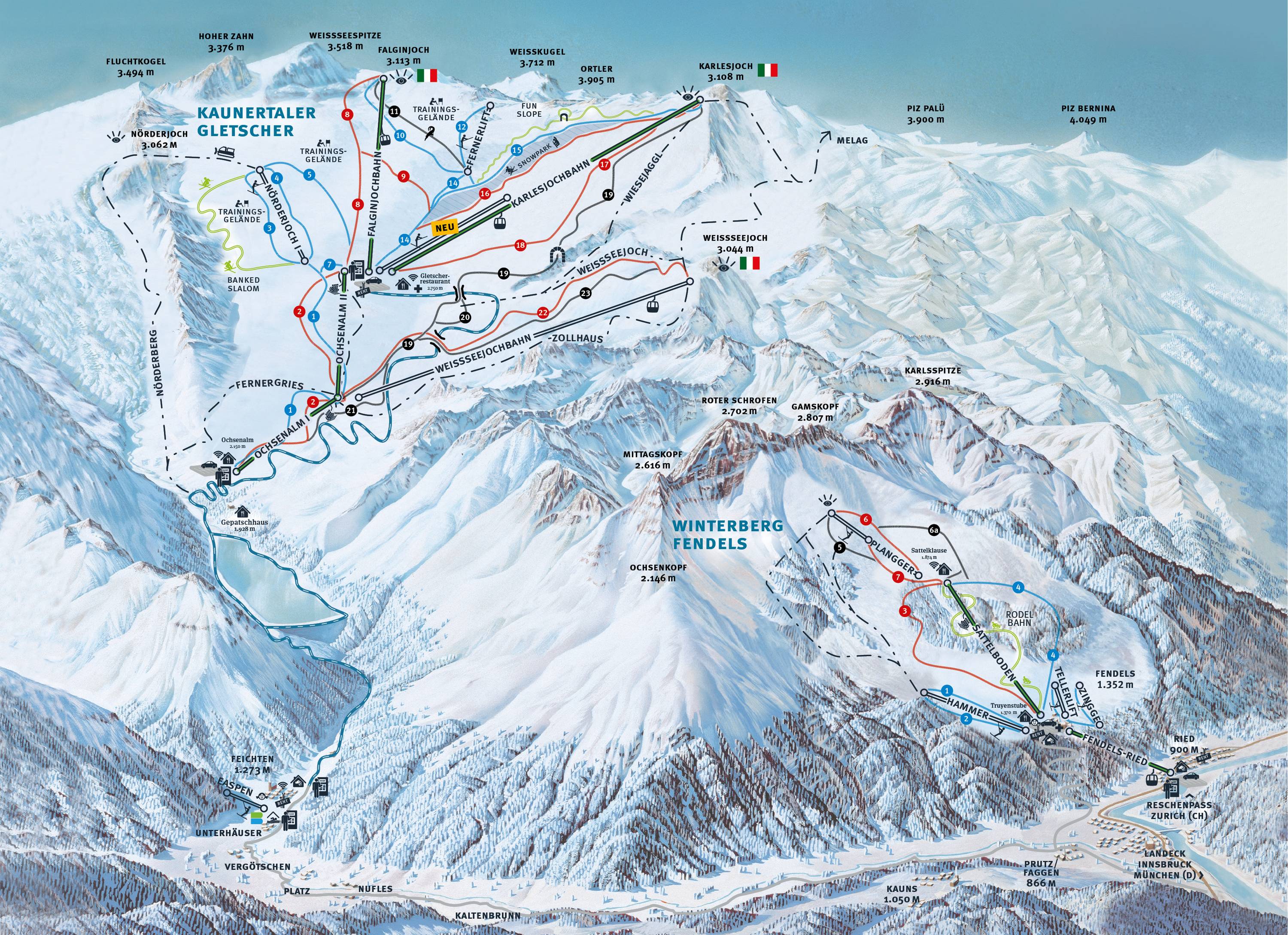 Piste map Kaunertal