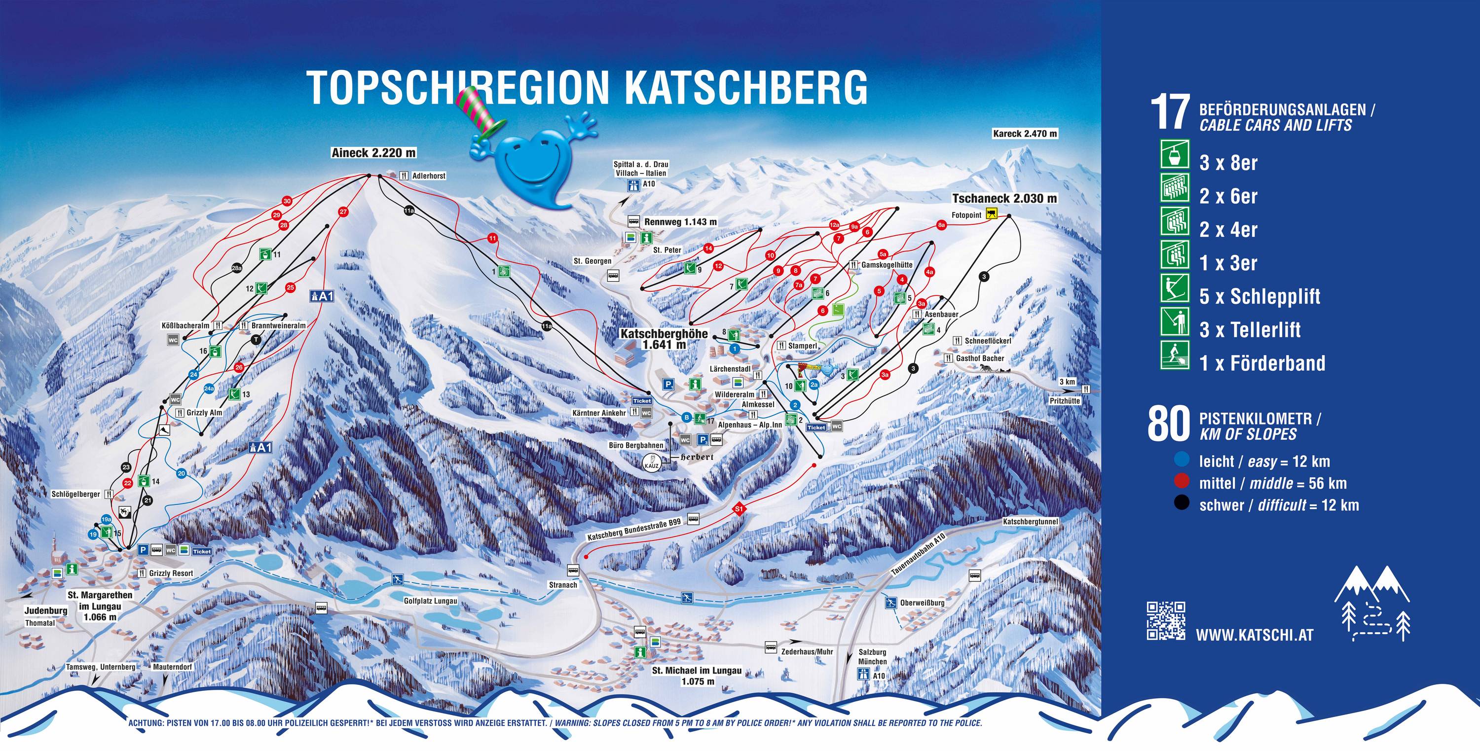 Piste map Katschberg-Aineck